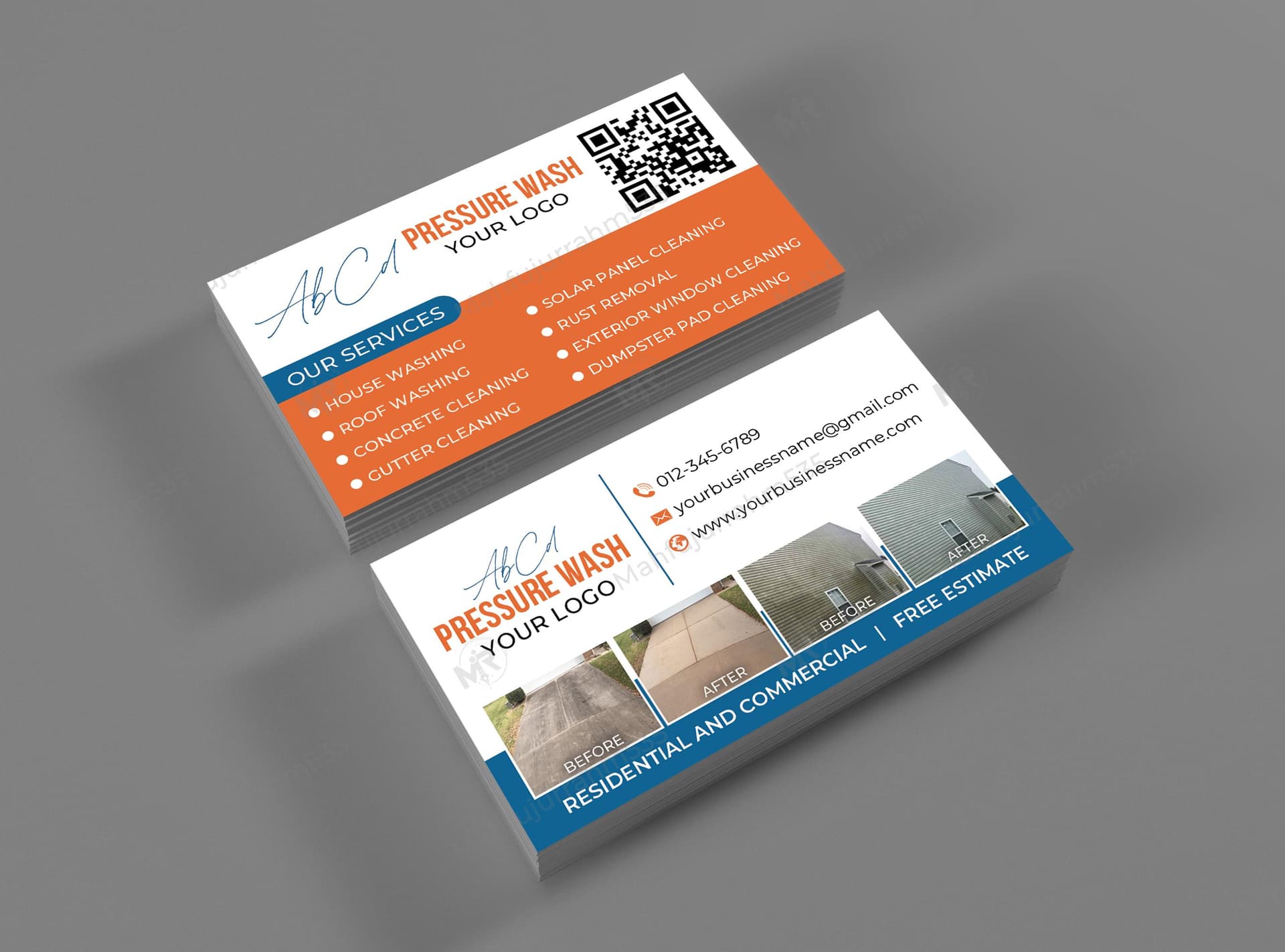 Pressure and Soft Washing Services Business Card Design Pressure and Soft Washing Services Business Card Design 1.jpg