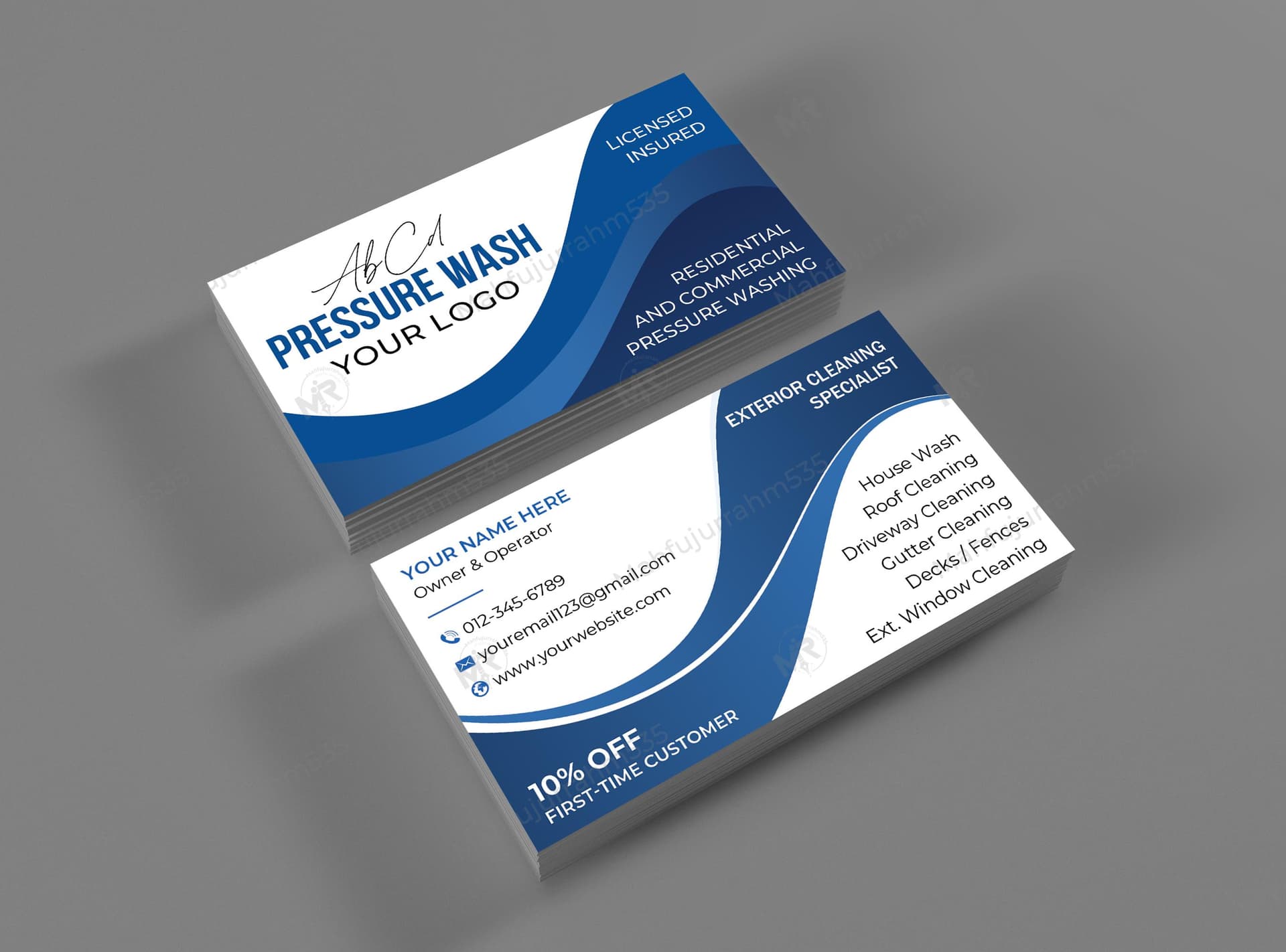 Pressure and Soft Washing Services Business Card Design Pressure and Soft Washing Services Business Card Design 2.jpg