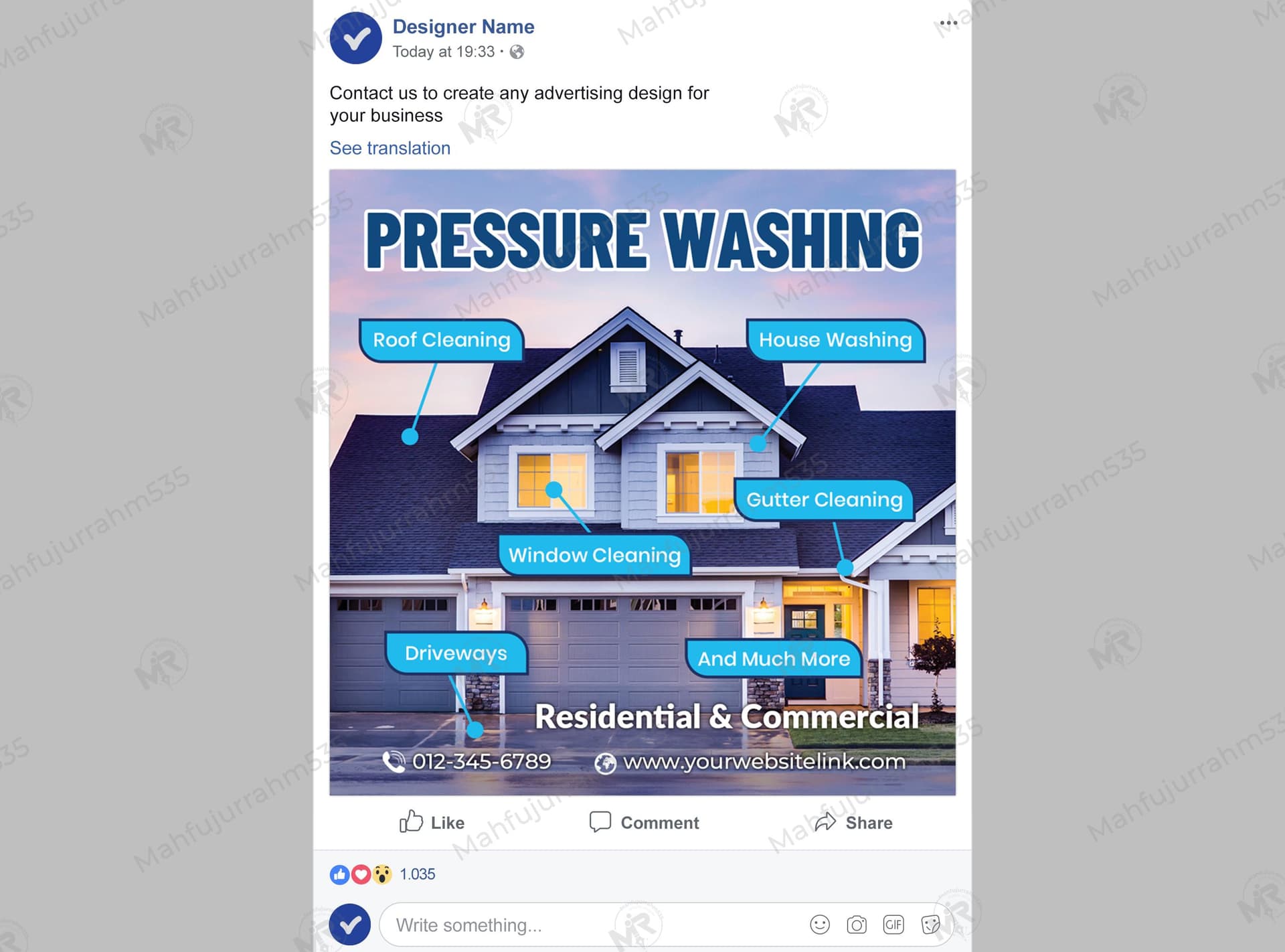 Pressure and Soft Washing Services Social Media Post Flyer Design Pressure and Soft Washing Social Media Post Flyer Design 1.jpg