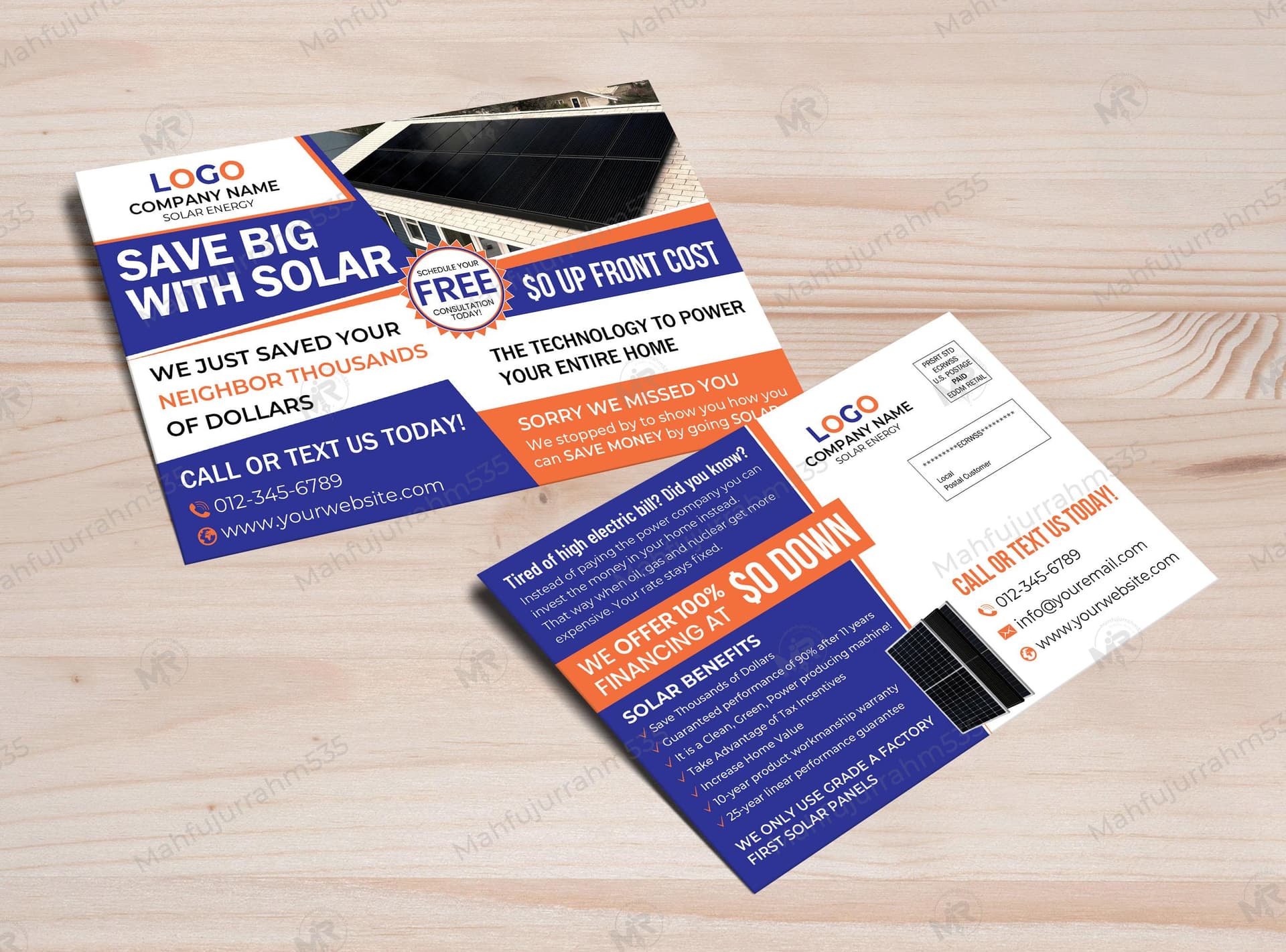 Solar Energy Company Postcard Design Solar Energy Company Postcard Design 1.jpg