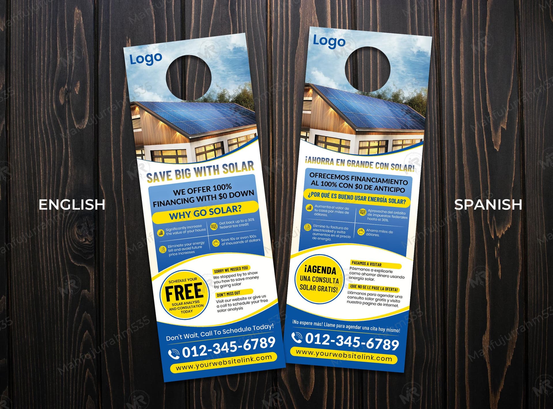 Solar Energy Company English and Spanish Door Hanger Design Solar Energy Company English and Spanish Door Hanger Design.jpg