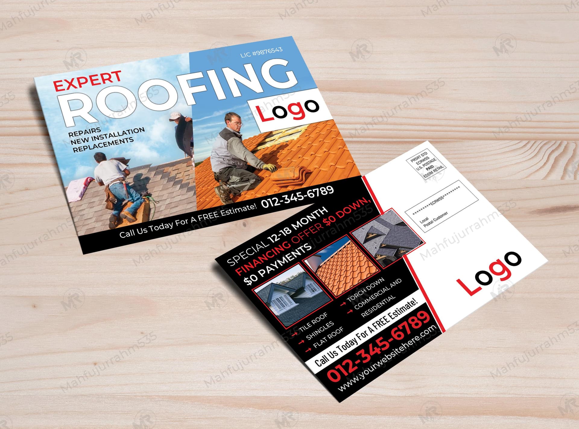 Roofing Services Postcard Design Roofing Services Postcard Design.jpg