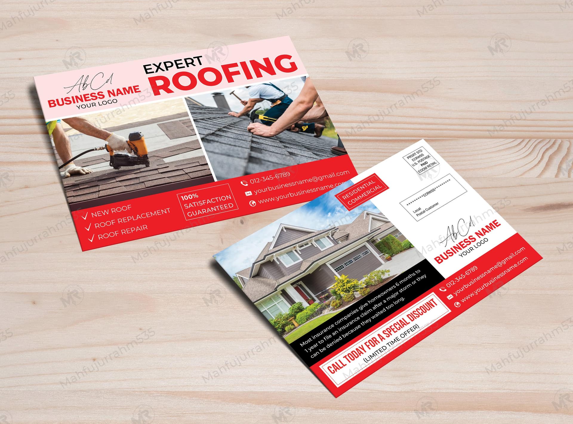 Roofing Services Postcard Design Roofing Services Postcard Design.jpg