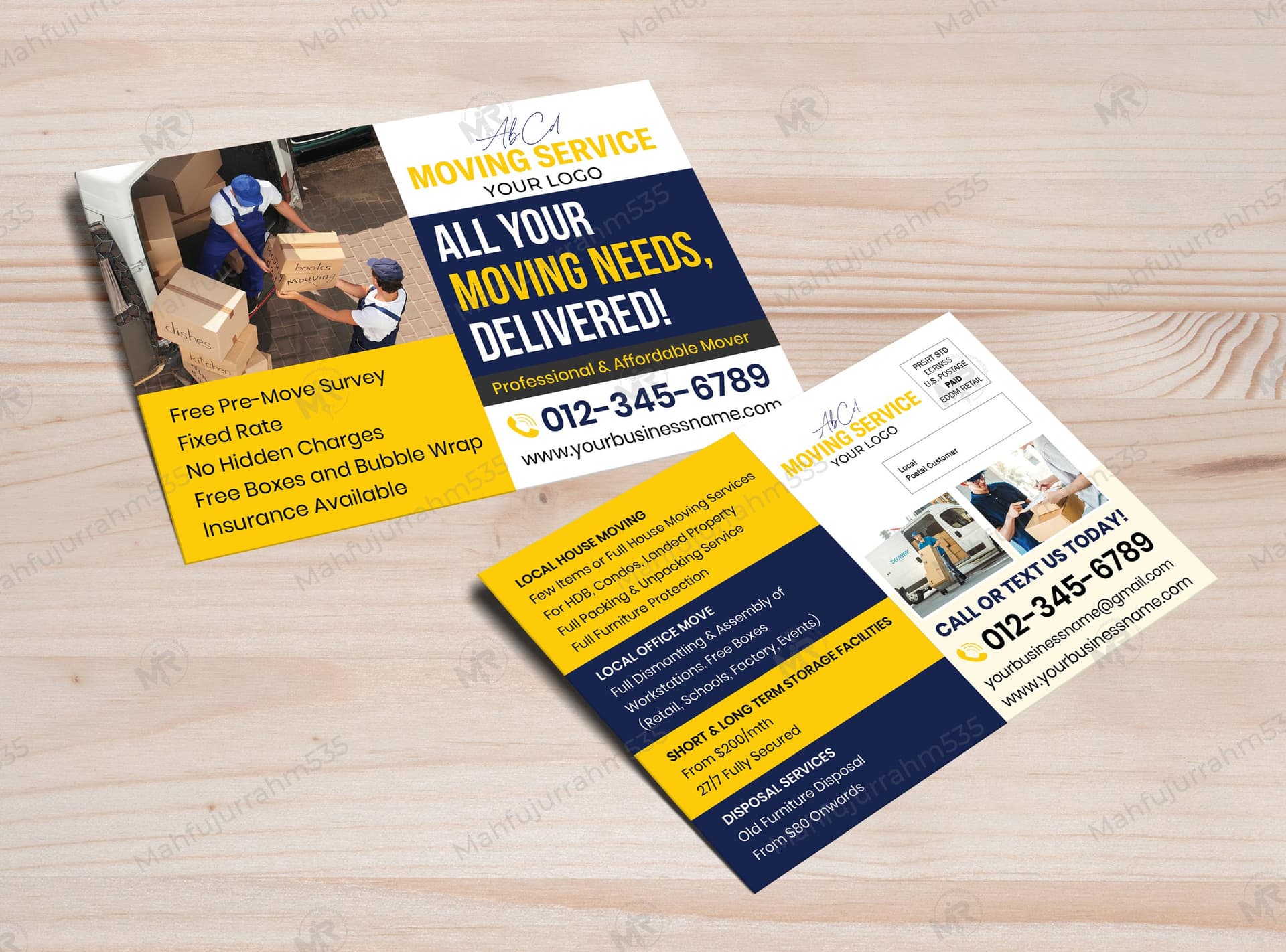Moving Services Postcard Design Moving Services Postcard Design.jpg