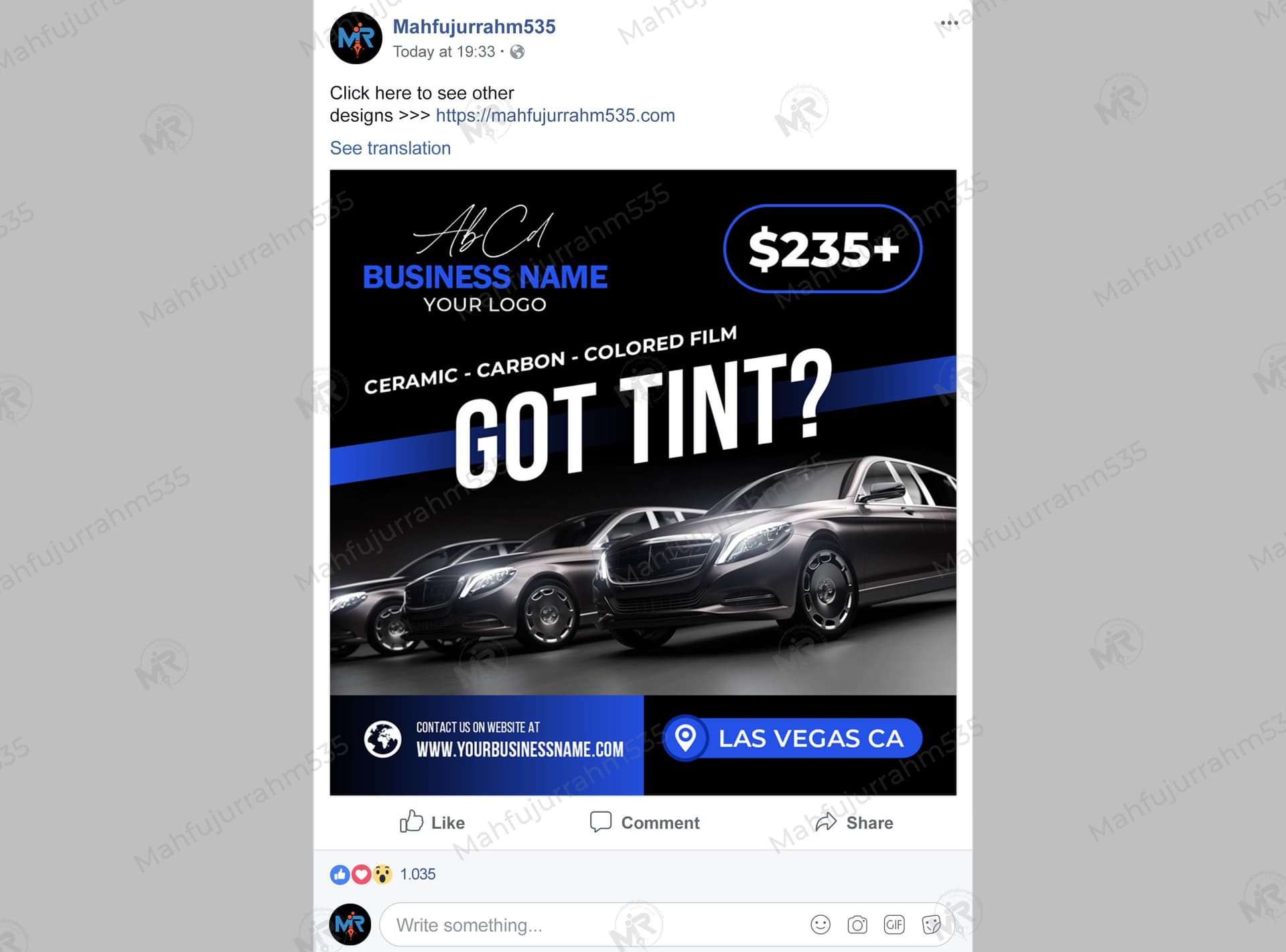 Auto Window Tinting Social Media Post Design Auto Window Tinting Social Media Post Design.jpg