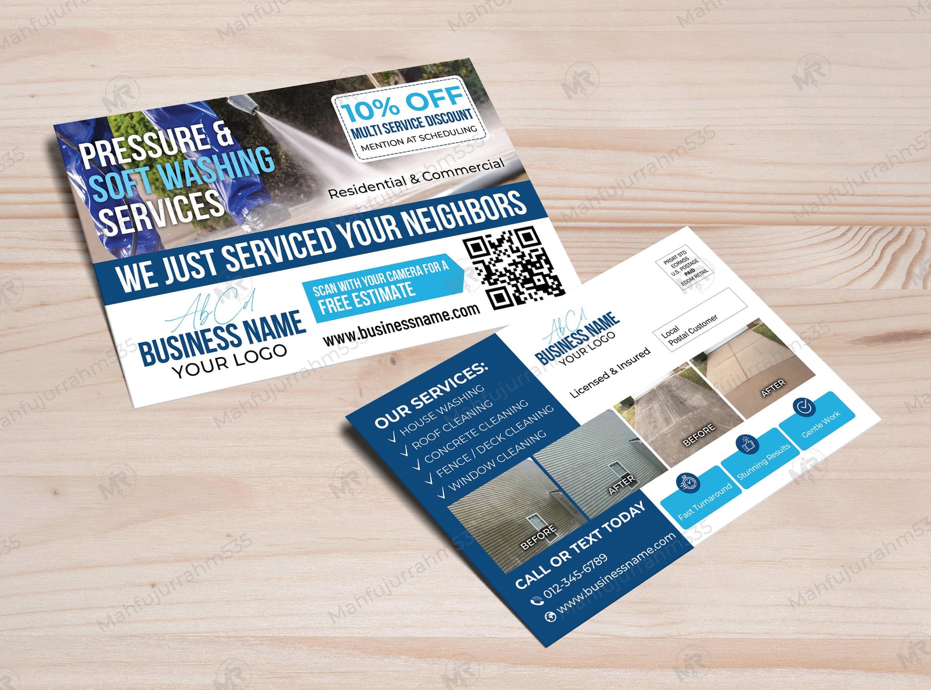 Pressure and Soft Washing Services Postcard Design Pressure and Soft Washing Services Postcard Design 1.jpg