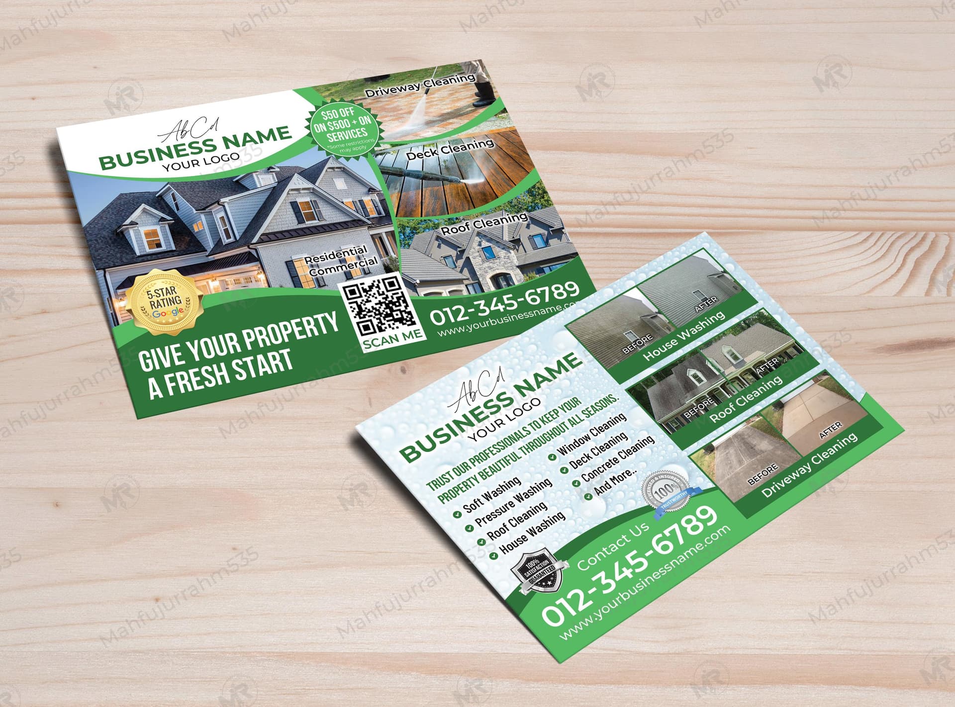 Pressure Washing Services Postcard Design Pressure Washing Services Postcard Design.jpg