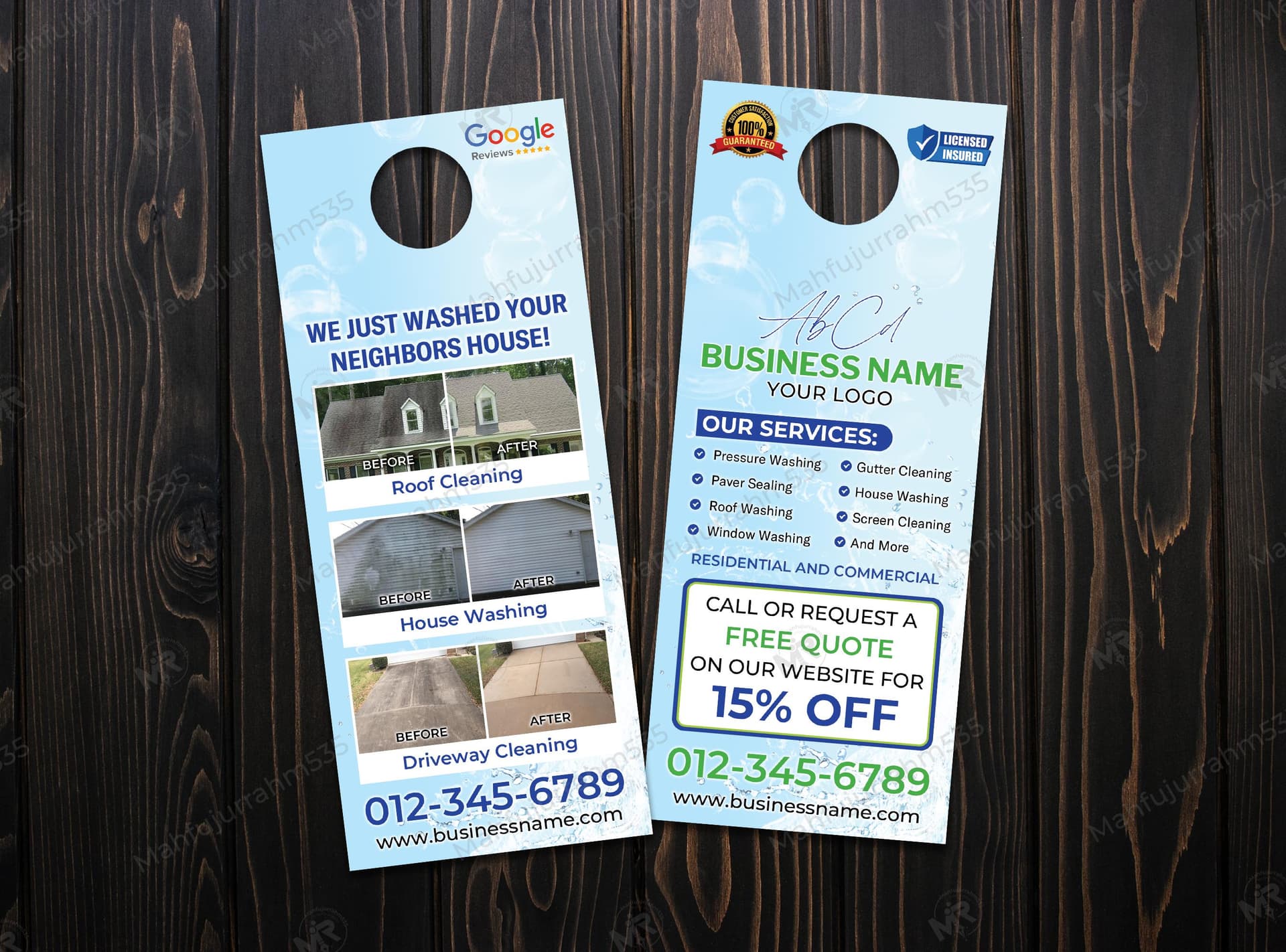 Pressure and Soft Washing Services Door Hanger Design Pressure and Soft Washing Services Door Hanger Design 1.jpg