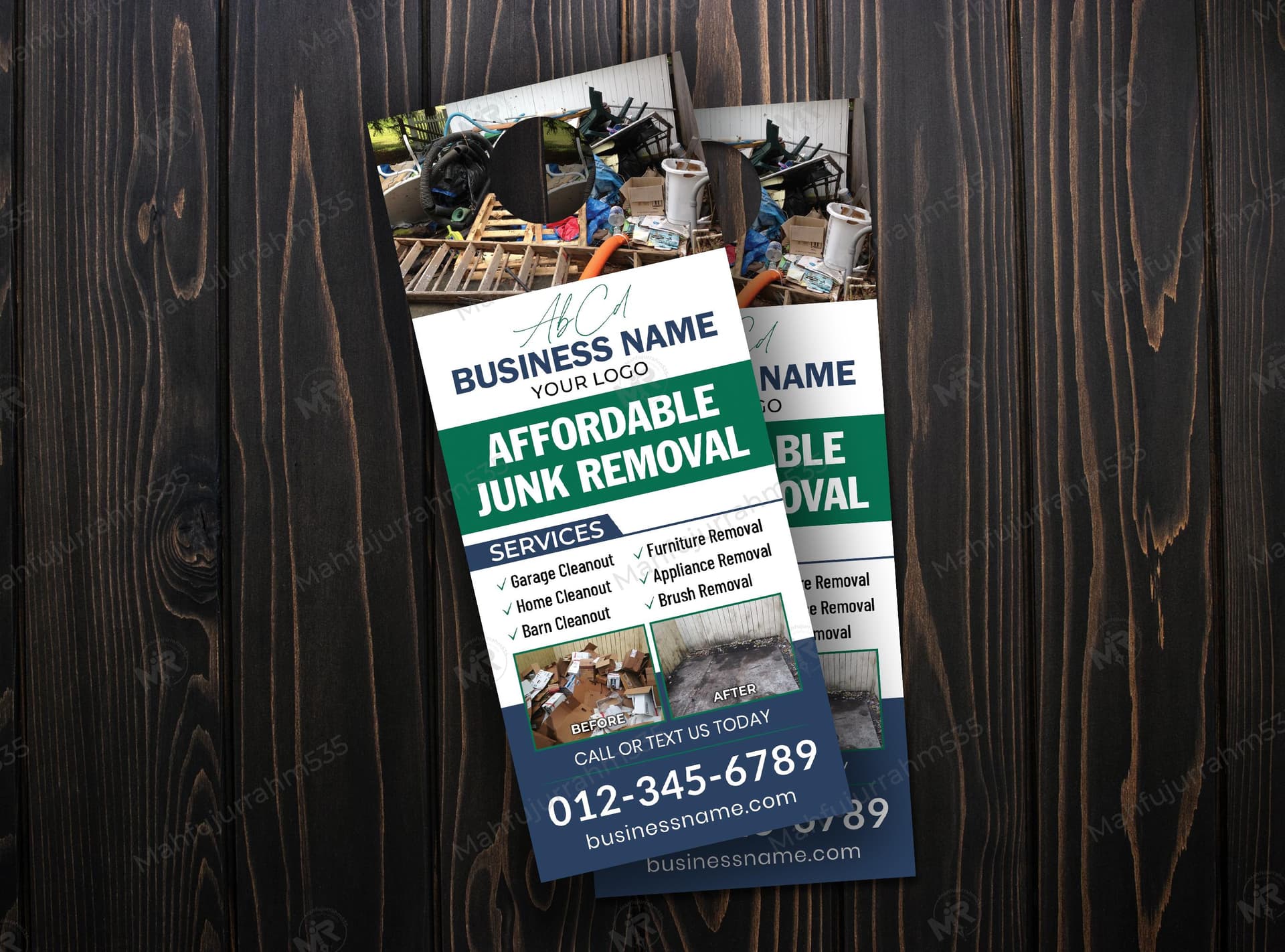 Junk Removal Services Door Hanger Design Junk Removal Services Door Hanger Design.jpg