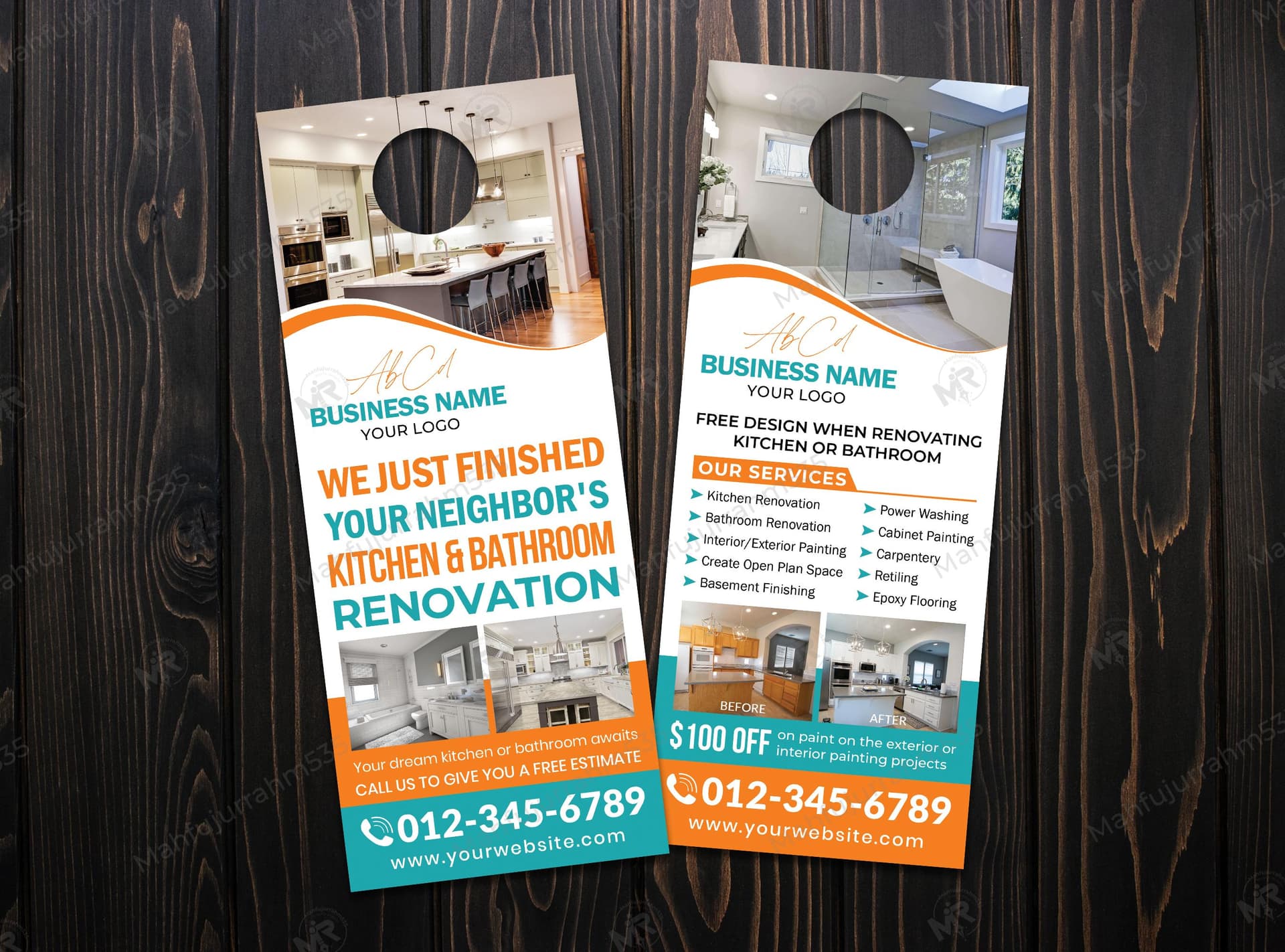 Kitchen and Bathroom Remodeling Door Hanger Design Kitchen and Bathroom Remodeling Door Hanger Design.jpg
