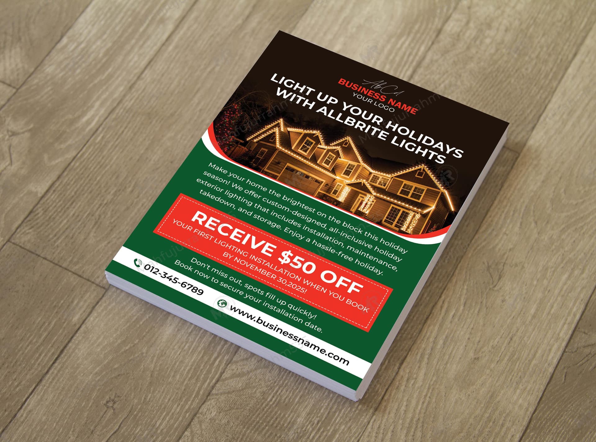 Christmas Light Installation Flyer Design Christmas Light Installation Flyer Design.jpg