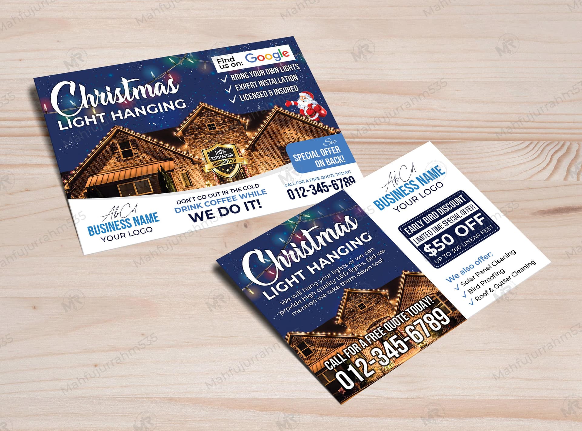 Christmas Light Hanging Postcard Design Christmas Light Hanging Postcard Design.jpg