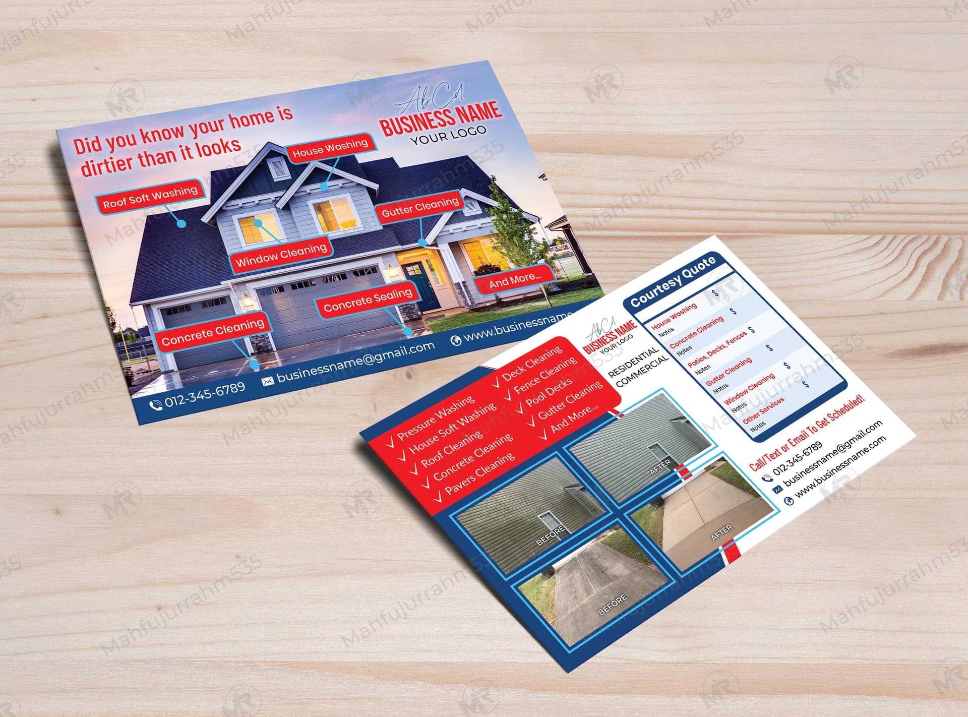 Pressure and Soft Washing Services Postcard Design Pressure and Soft Washing Services Postcard Design.jpg