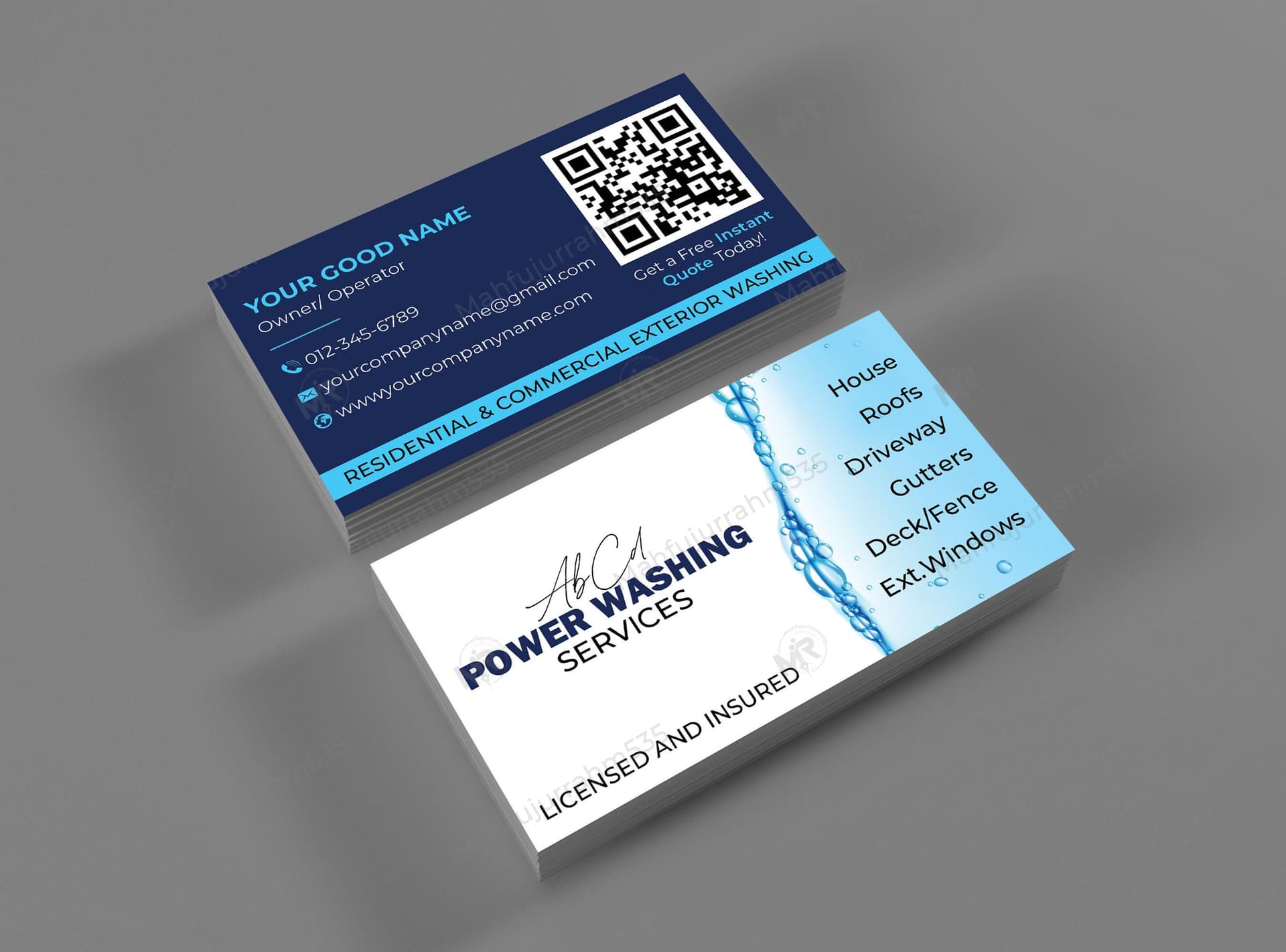 Pressure and Soft Washing Business Card Design Pressure and Soft Washing Business Card Design.jpg