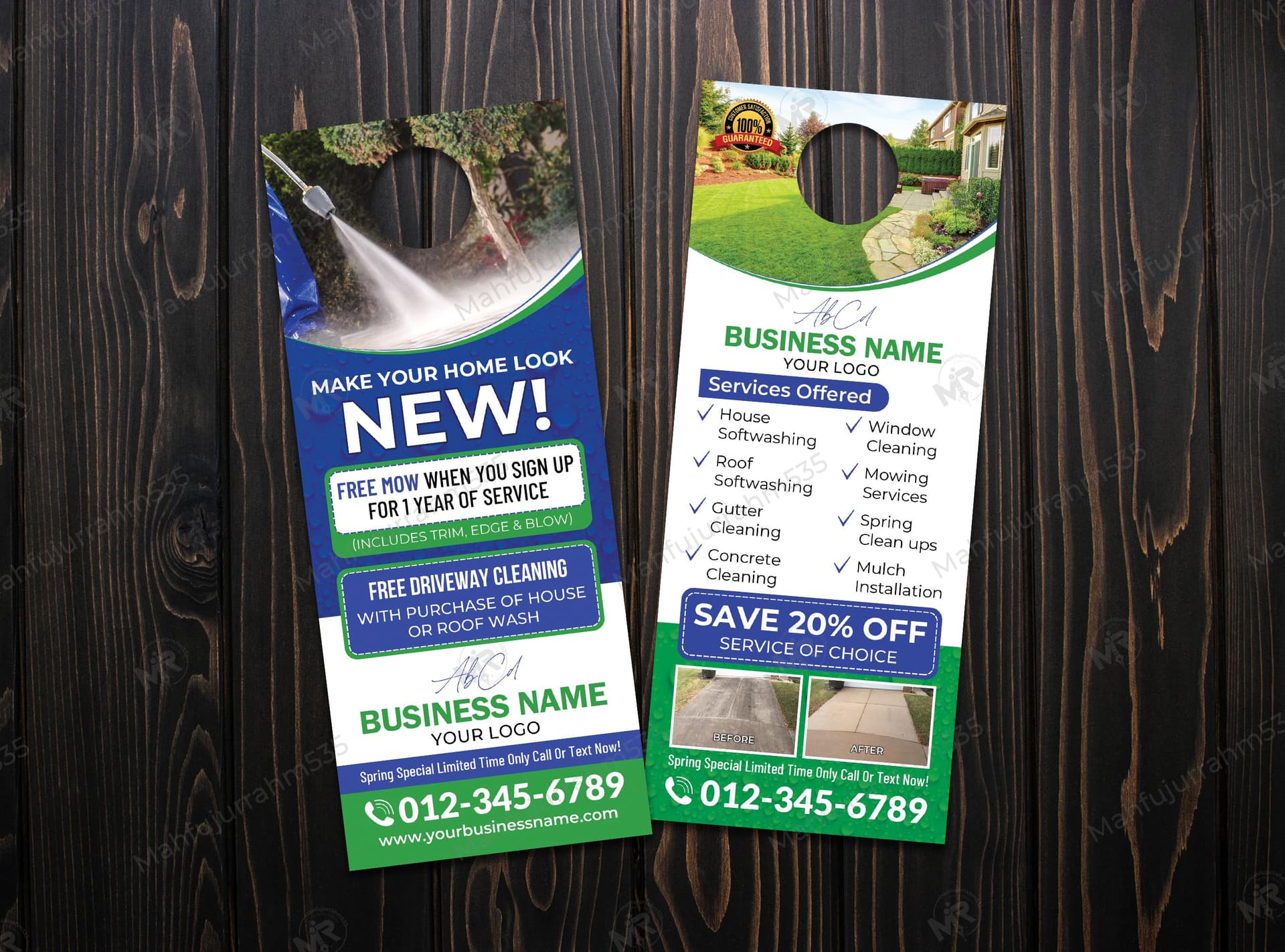 Pressure and Soft Washing and Lawn Care Door Hanger Design Pressure and Soft Washing and Lawn Care Door Hanger Design 1.jpg