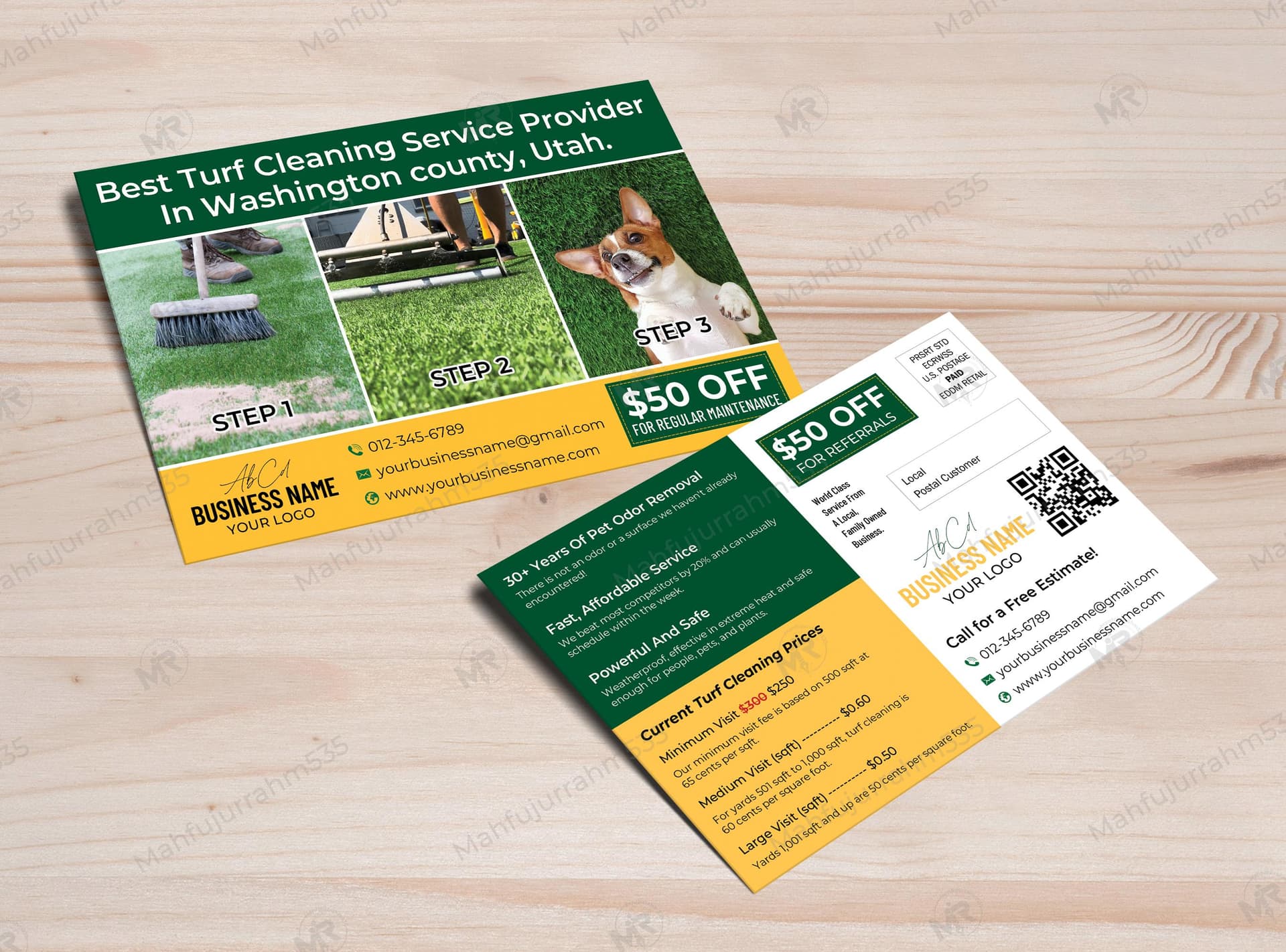 Turf Cleaning Service Postcard Design Turf Cleaning Service Postcard Design 1.jpg