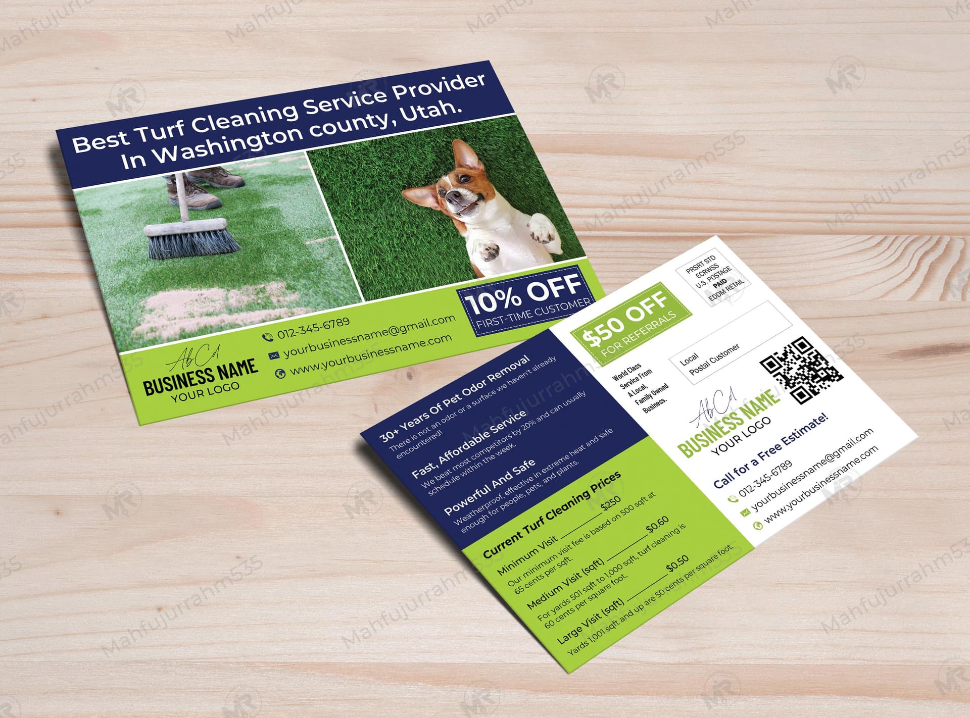 Turf Cleaning Service Postcard Design Turf Cleaning Service Postcard Design.jpg