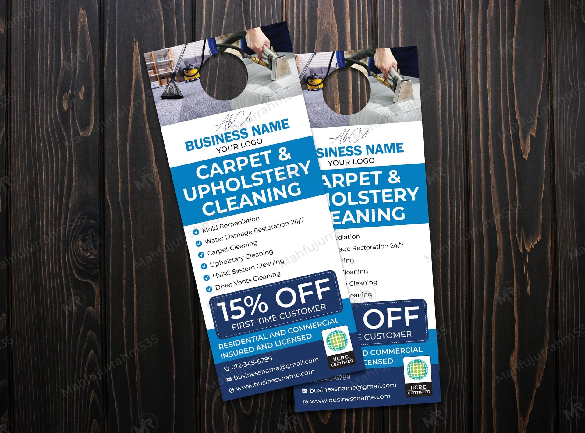 Carpet and Upholstery Cleaning Door Hanger Design Carpet and Upholstery Cleaning Door Hanger Design.jpg
