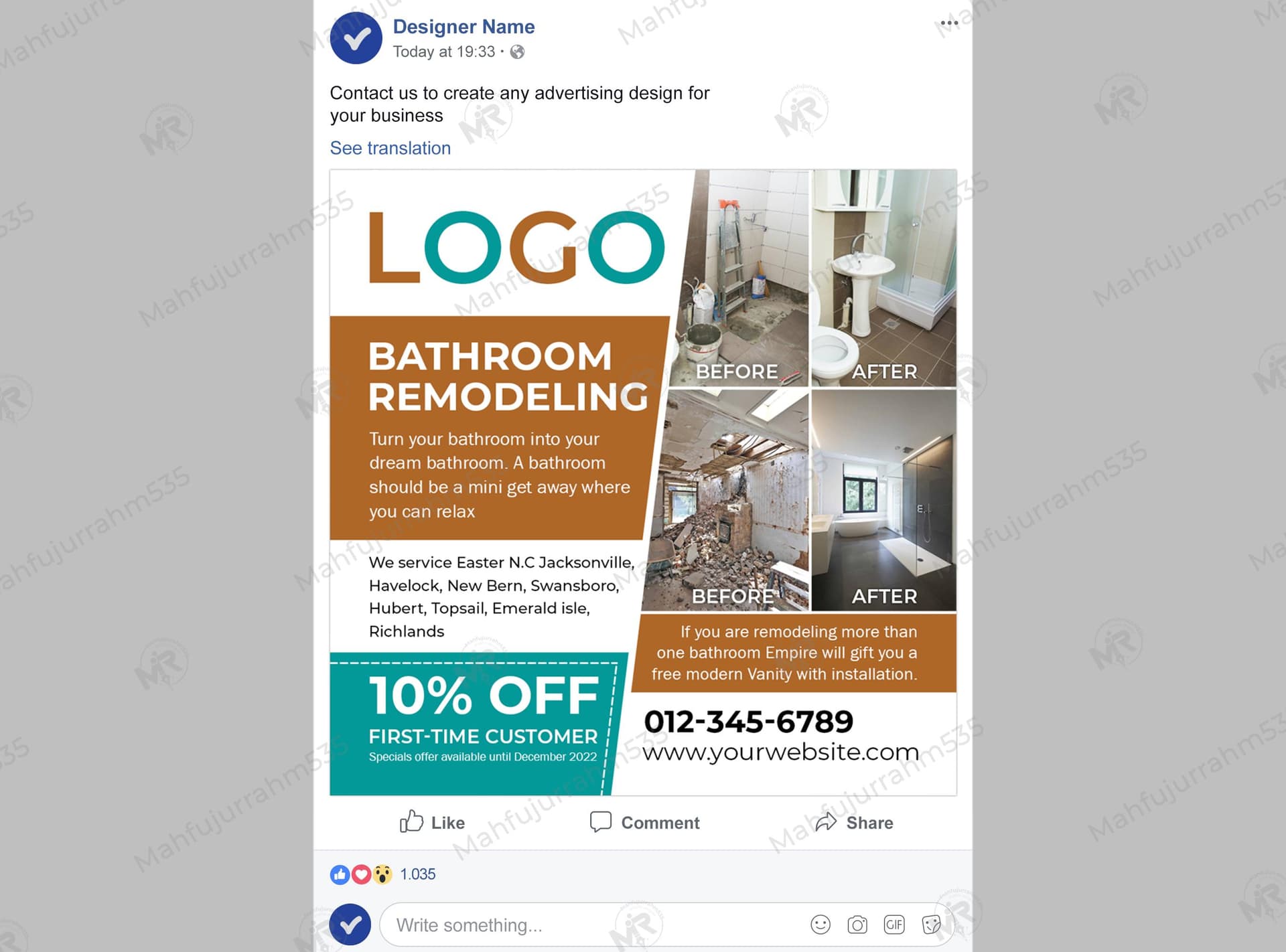 Bathroom Remodeling Social Media Post Flyer Design Bathroom Remodeling Social Media Post Flyer Design 1.jpg