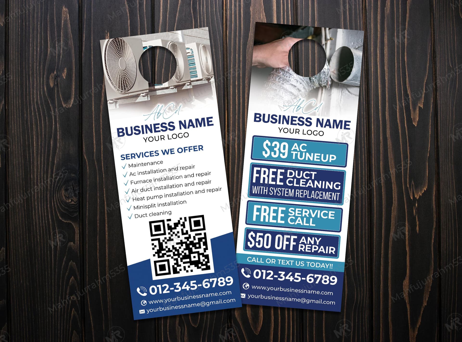 Air Conditioning Services Door Hanger Design Air Conditioning Services Door Hanger Design.jpg