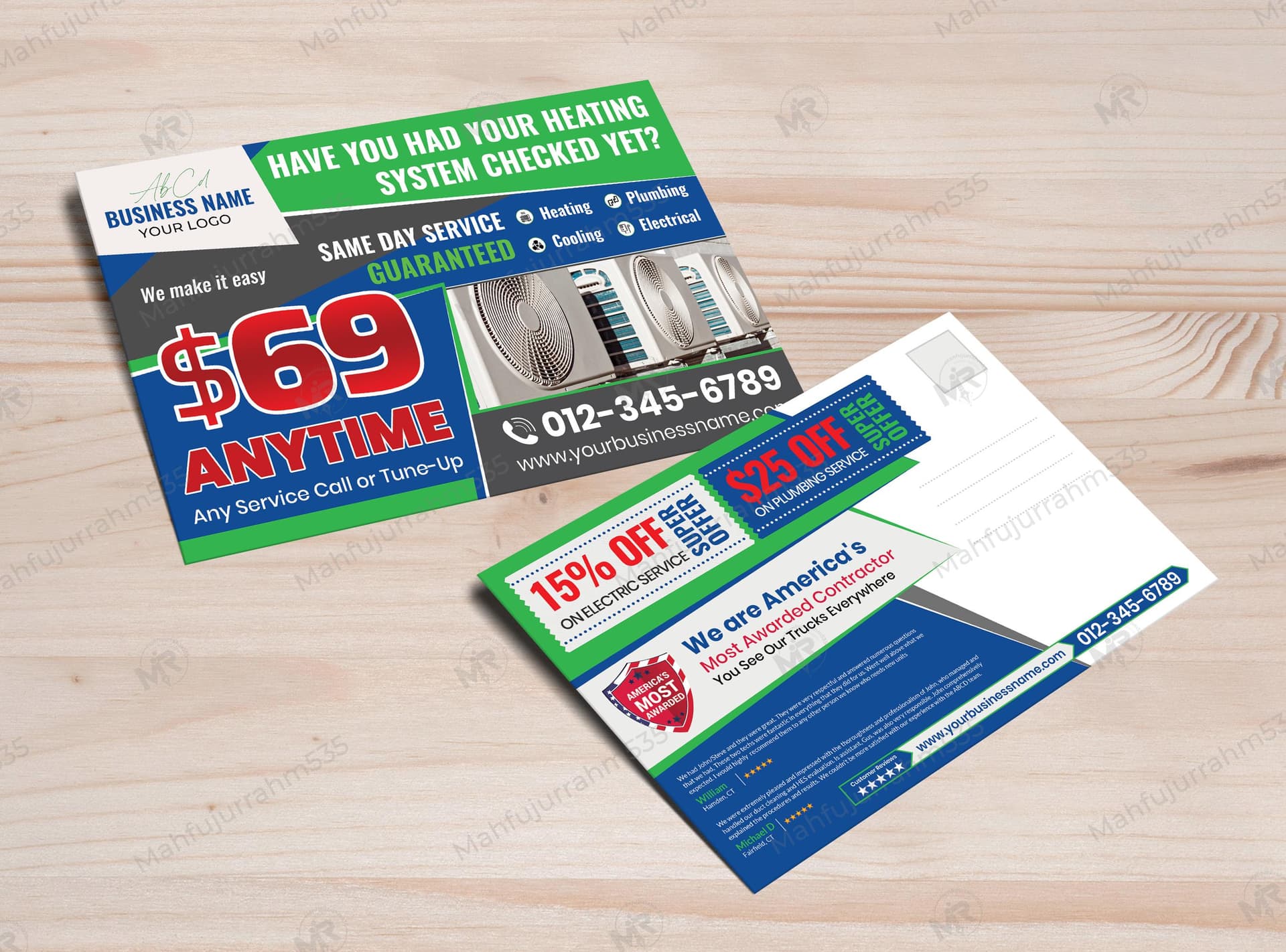 HVAC and Plumbing Services Postcard Design HVAC and Plumbing Services Postcard Design 1.jpg