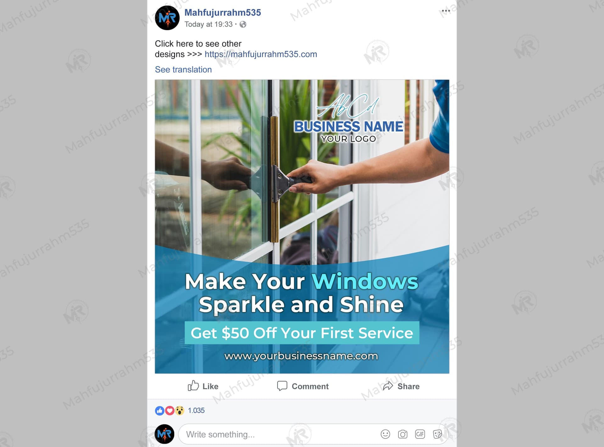 Window Cleaning Social Media Post Design Window Cleaning Social Media Post Design.jpg