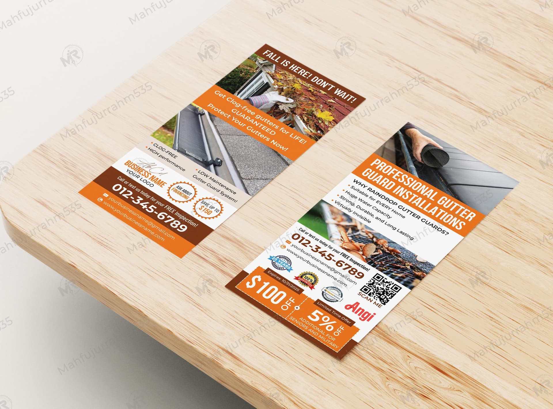 Gutter Cleaning and Gutter Guard Installations Rack Card Design Gutter Cleaning and Gutter Guard Installations Rack Card Design 1.jpg