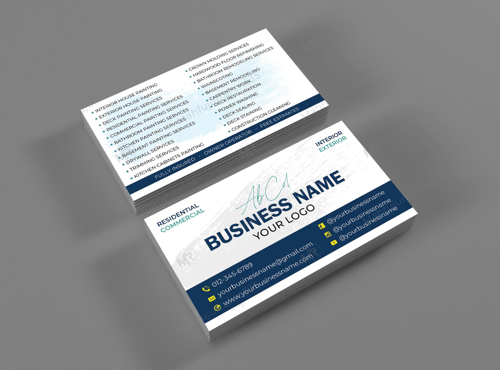 Painting Services Business Card Design Painting Services Business Card Design.jpg