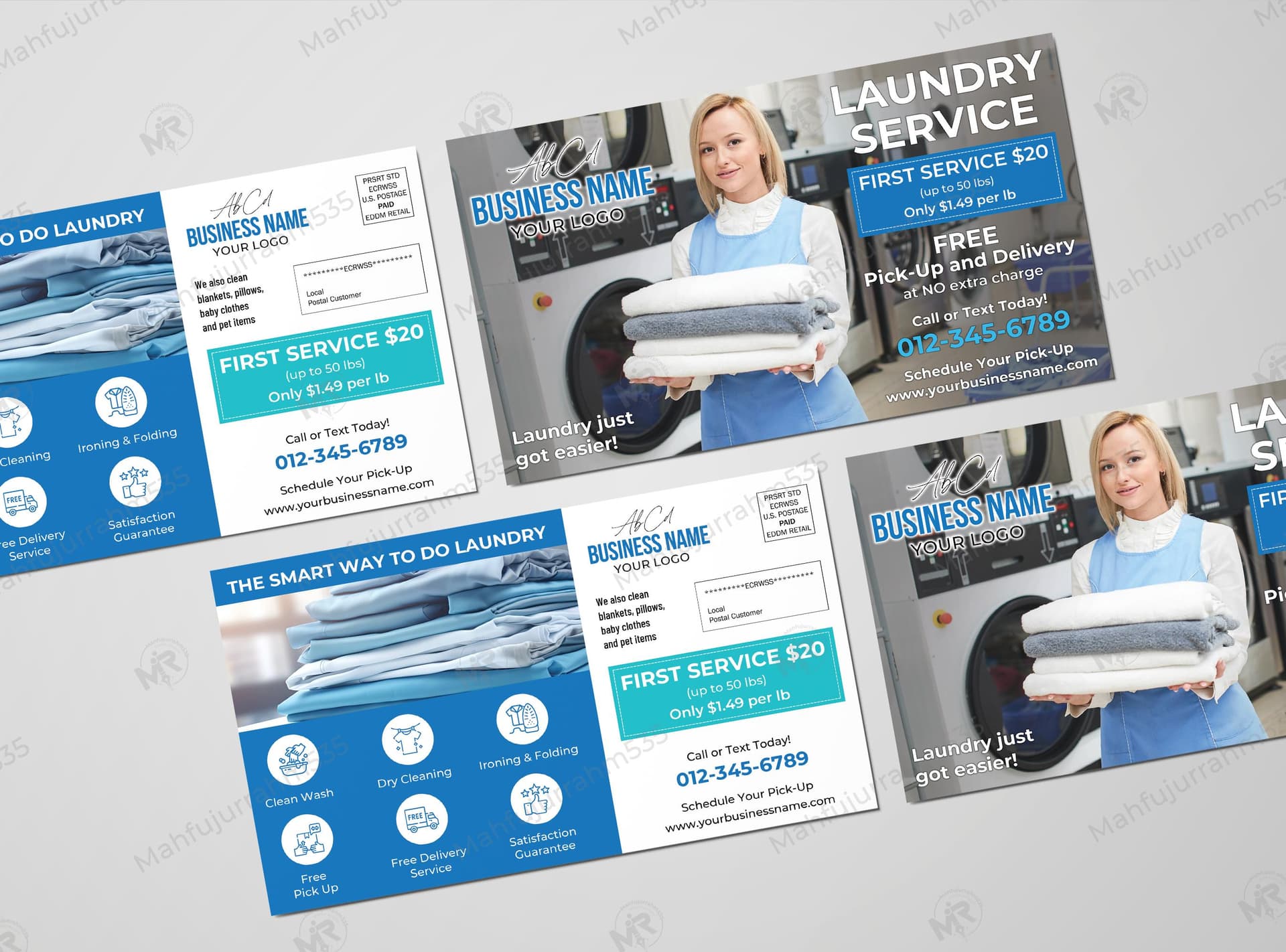 Laundry Service Postcard Design Laundry Service Postcard Design.jpg