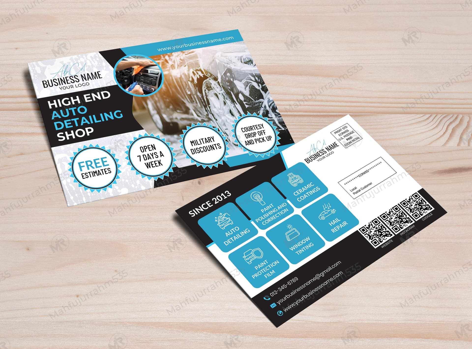 Auto Detailing Services Postcard Design Auto Detailing Services Postcard Design.jpg