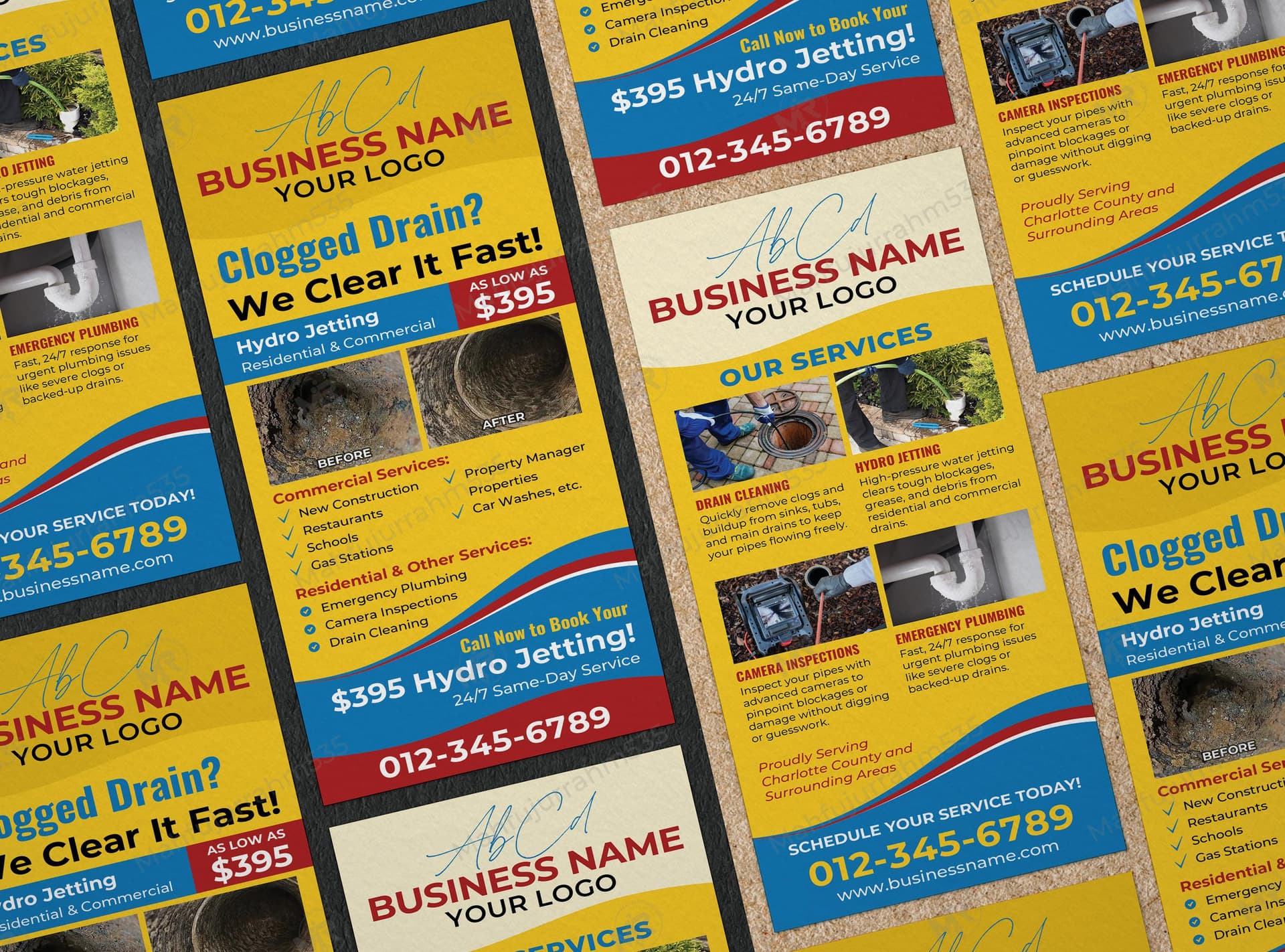 Premium Plumbing Services Rack Card Design — Hydro Jetting, Drain Cleaning, and Emergency Plumbing Premium Plumbing Services Rack Card Design â Hydro Jetting, Drain Cleaning, and Emergency Plumbing.jpg