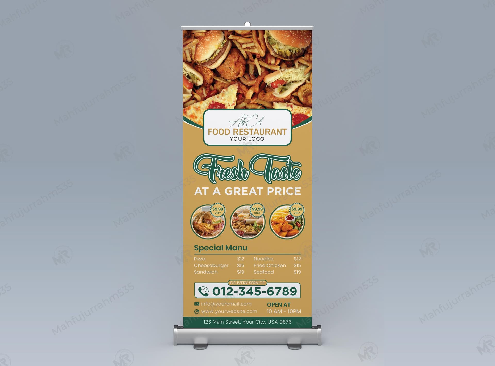 Restaurant Roll-Up Banner Design for Fast Food and Special Menus Restaurant Roll-Up Banner Design for Fast Food and Special Menus.jpg