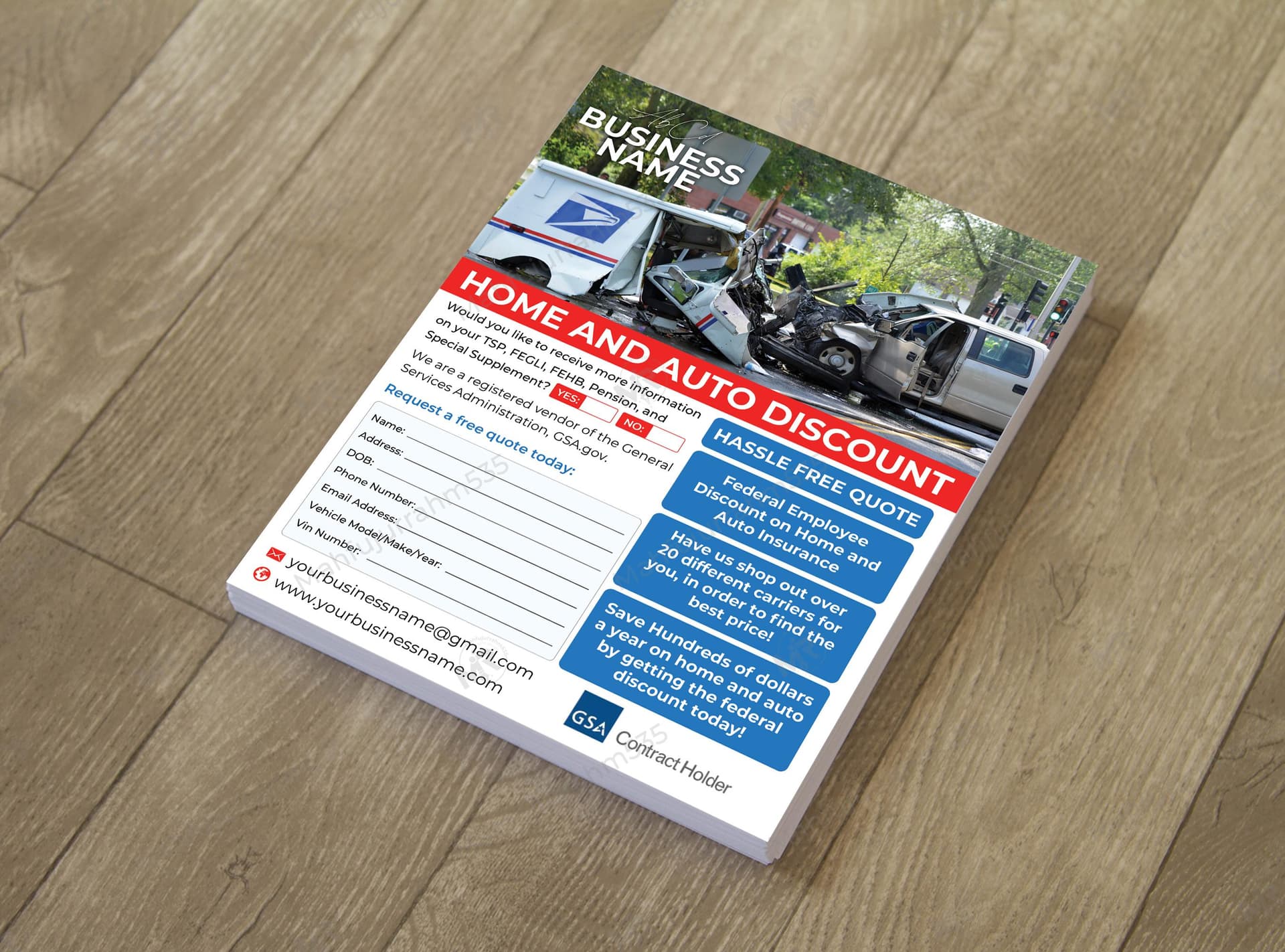 Insurance Services Flyer Design - Federal Employee Home and Auto Discount Program Insurance Services Flyer Design - Federal Employee Home and Auto Discount Program.jpg