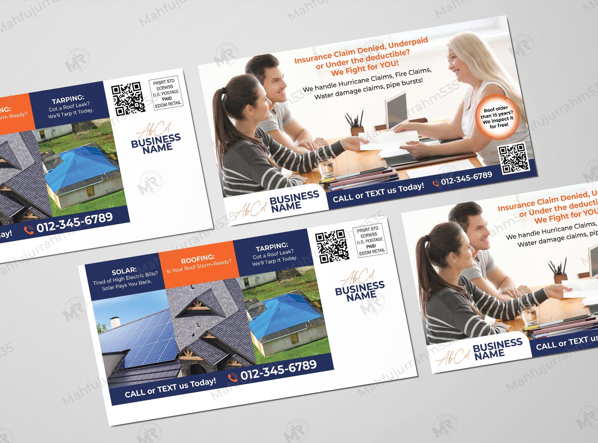 Insurance Claim and Contracting Services Postcard Design – Professional Home Restoration Marketing Template Insurance Claim and Contracting Services Postcard Design â Professional Home Restoration Marketing Template.jpg