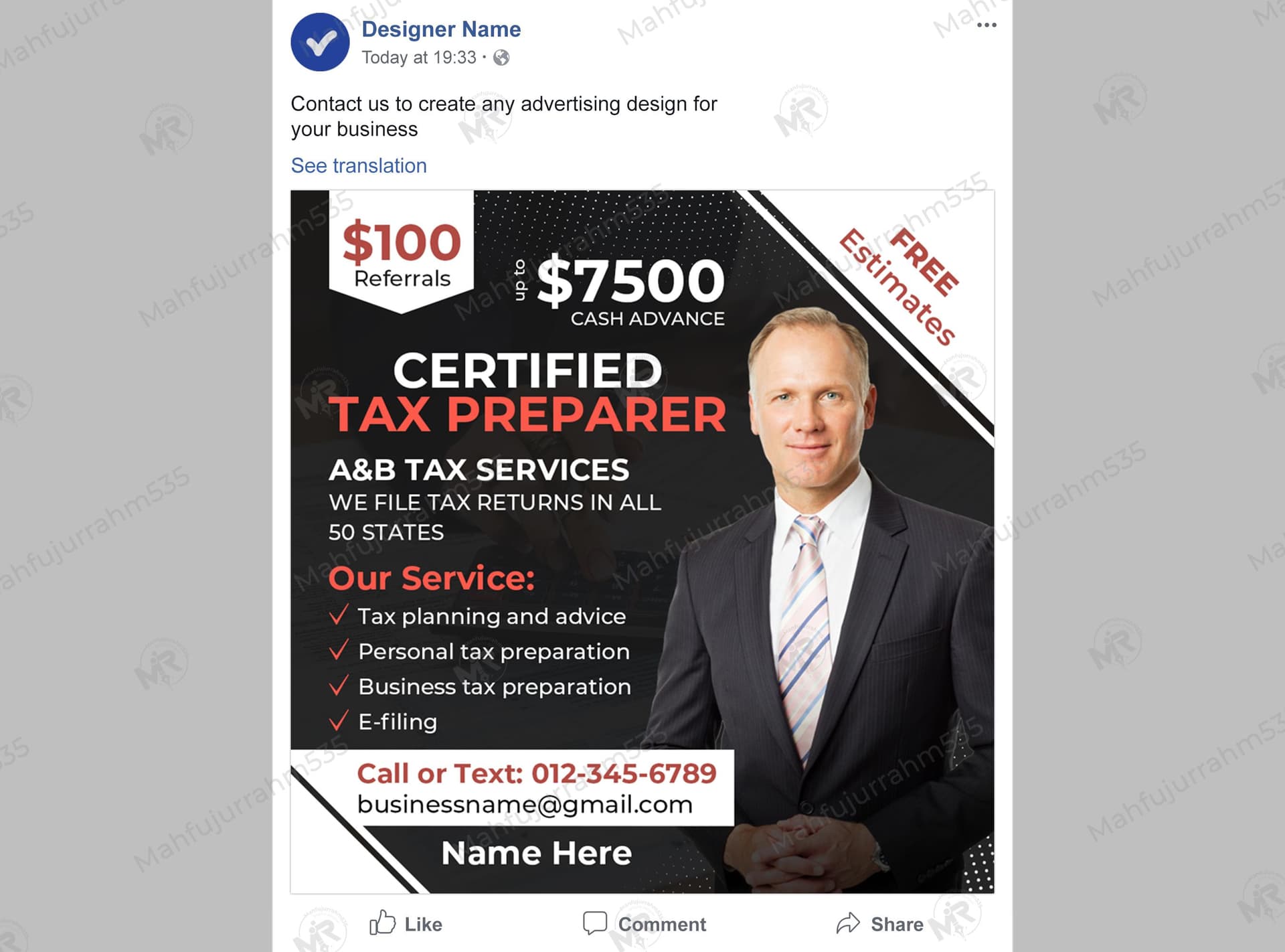 Tax Services Social Media Post Design Tax Services Social Media Post Design.jpg