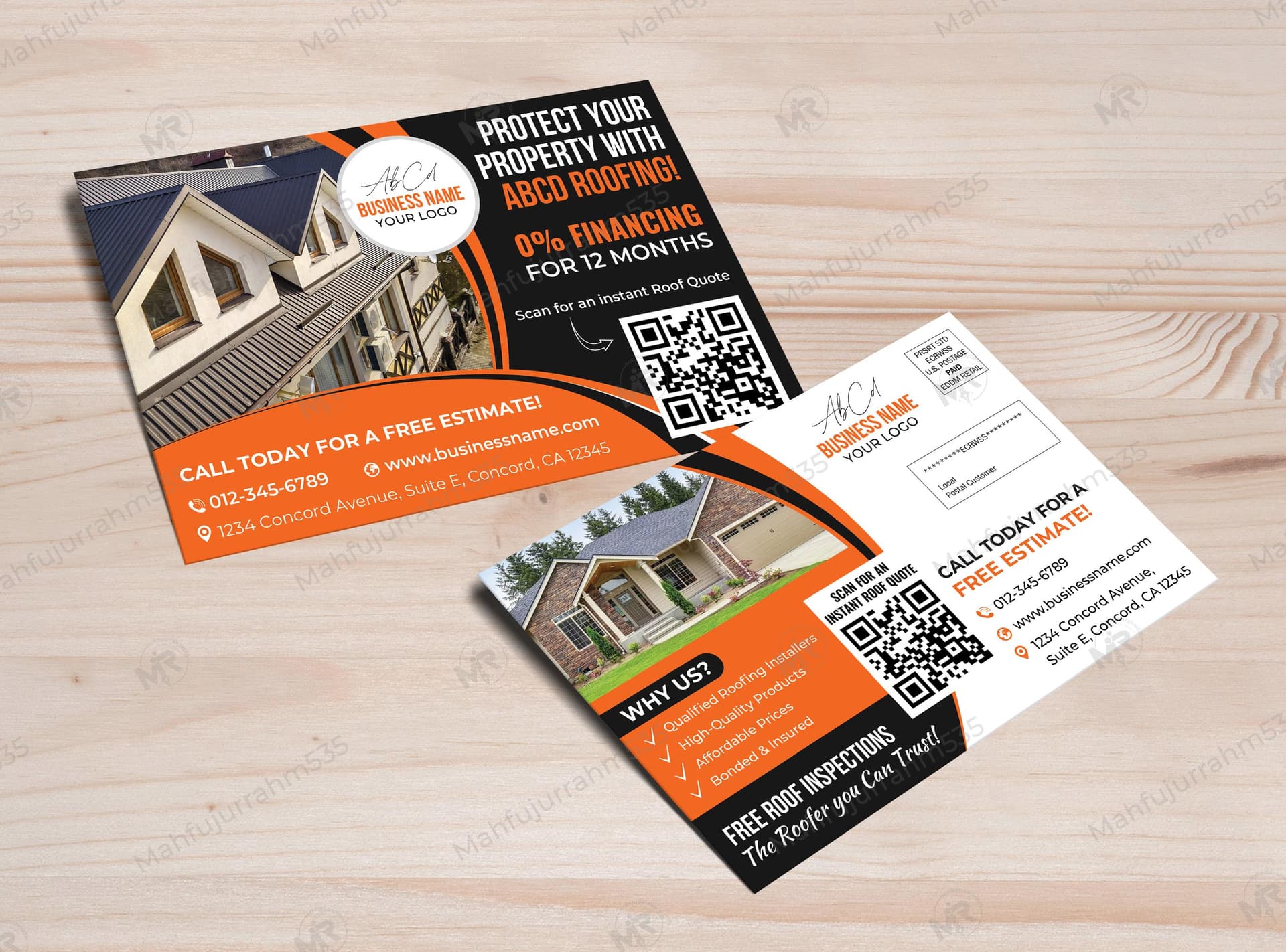 Roofing Services Postcard Design for Professional Contractors and Property Protection Roofing Services Postcard Design for Professional Contractors and Property Protection 1.jpg