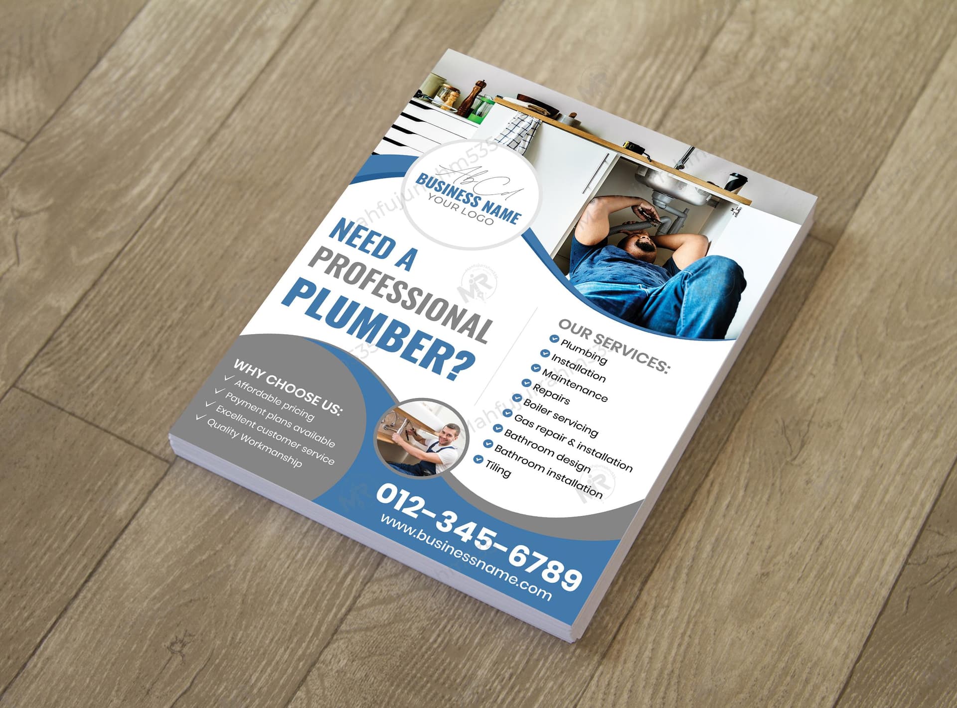 Professional Plumbing Service Flyer Design Template Plumbing Service Flyer Design Template.jpg