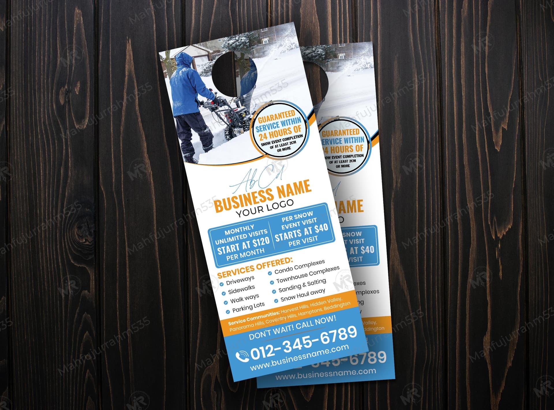 Snow Removal Service Door Hanger Design Template – Professional Winter Maintenance Flyer Design Snow Removal Service Door Hanger Design Template â Professional Winter Maintenance Flyer Design.jpg