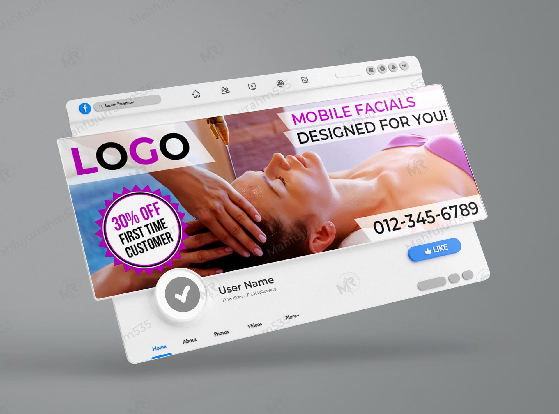 Spa and Beauty Facebook Cover Design - Professional Mobile Facial Services Banner Spa and Beauty Facebook Cover Design - Professional Mobile Facial Services Banner.jpg