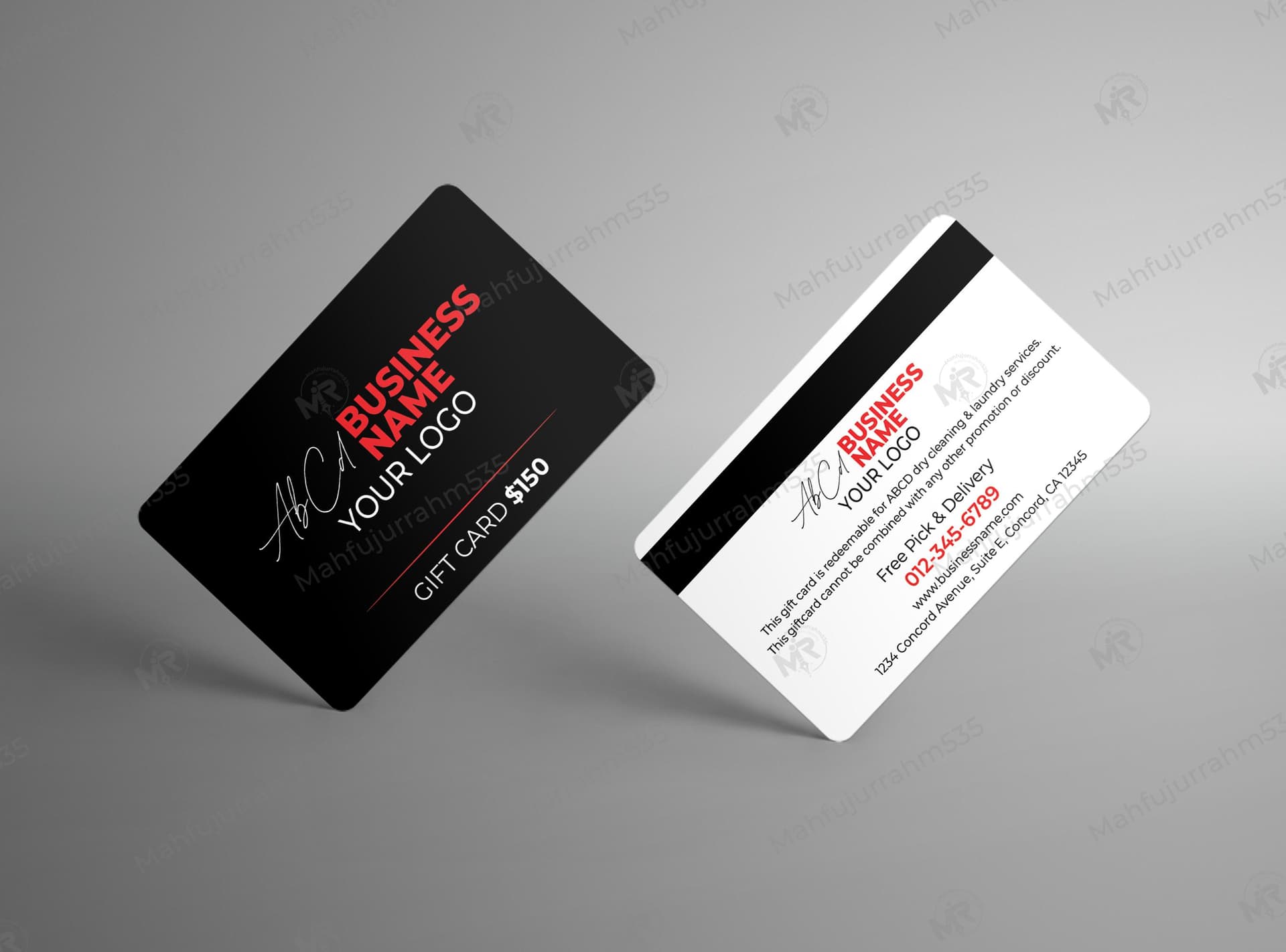 Dry Cleaning and Laundry Service Gift Card Design - Modern Business Template Dry Cleaning and Laundry Service Gift Card Design - Modern Business Template.jpg