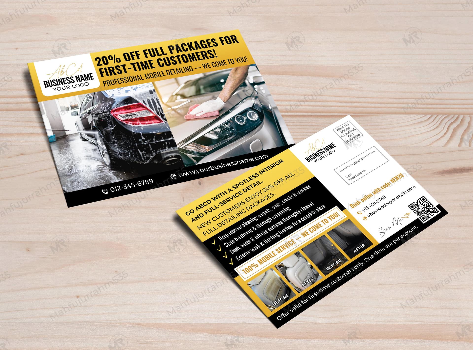 Mobile Auto Detailing Service Postcard Design – Professional Car Wash Marketing Template Mobile Auto Detailing Service Postcard Design â Professional Car Wash Marketing Template 1.jpg