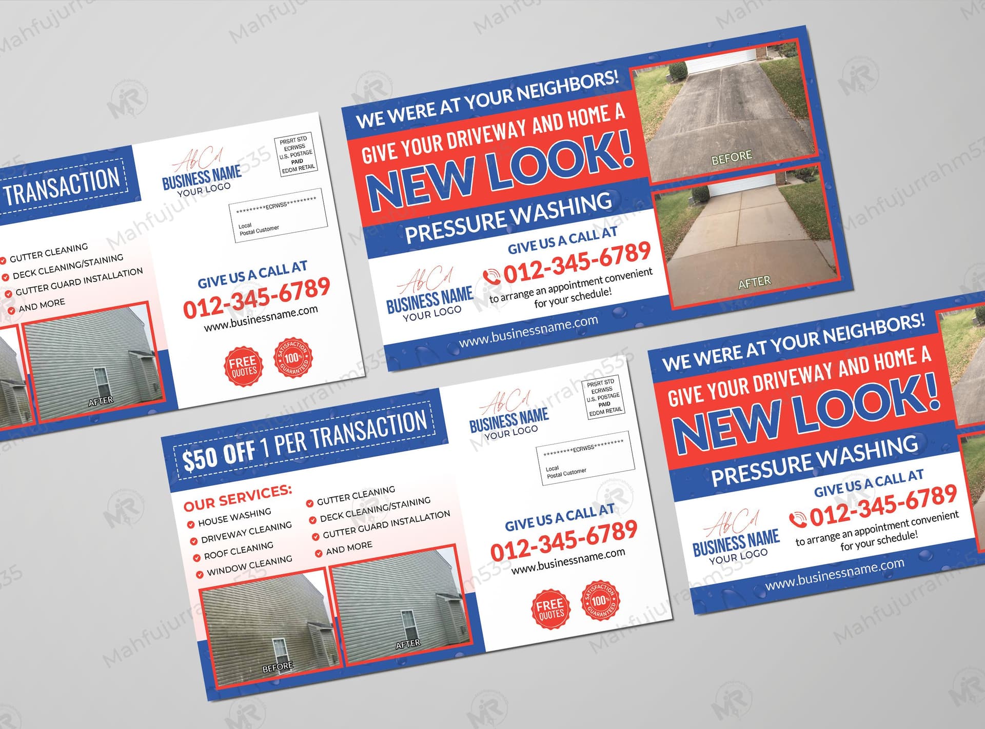 Pressure Washing Postcard Design – Professional Exterior Cleaning Marketing Template Pressure Washing Postcard Design â Professional Exterior Cleaning Marketing Template.jpg