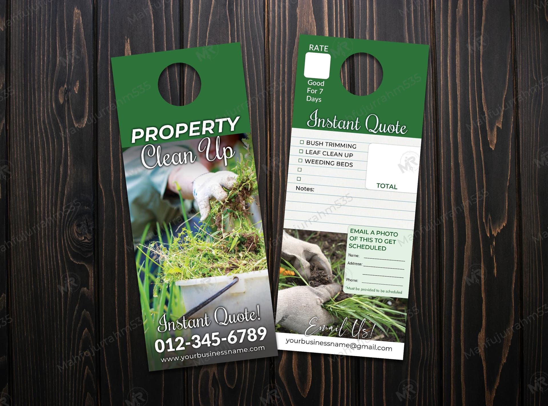 Property Cleanup Door Hanger Design - Professional Landscaping and Yard Maintenance Template Property Cleanup Door Hanger Design - Professional Landscaping and Yard Maintenance Template.jpg