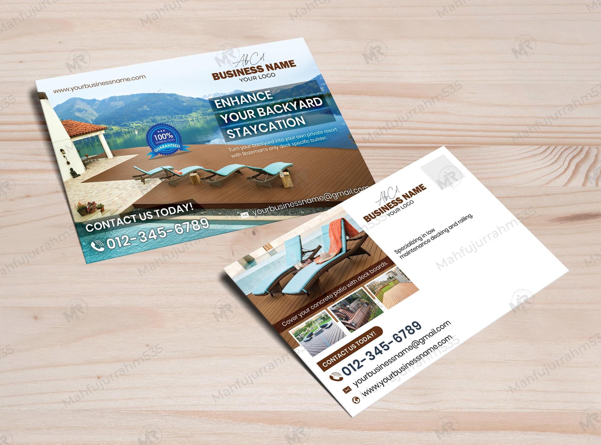 Backyard Decking and Patio Construction Postcard Design Backyard Decking and Patio Construction Postcard Design.jpg