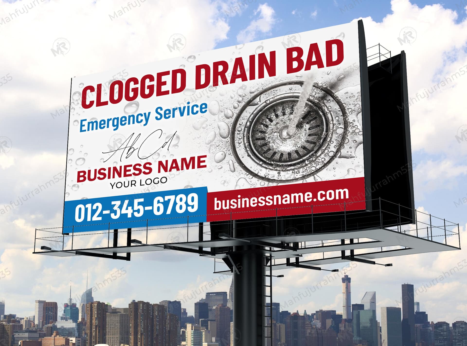Sewer and Drain Services Emergency Billboard Banner Design Sewer and Drain Services Emergency Billboard Banner Design.jpg