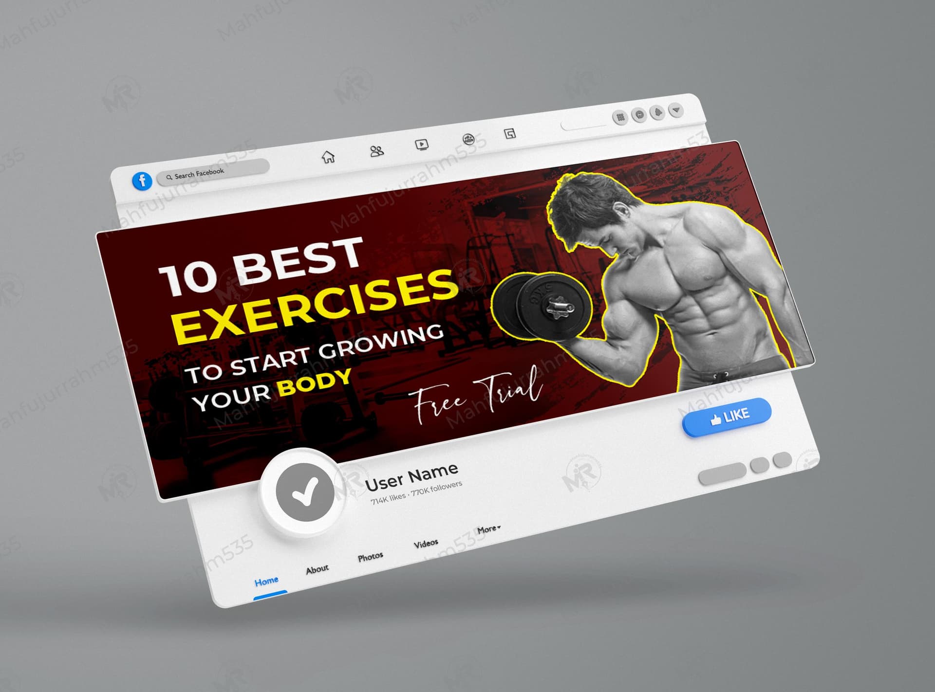 Gym and Fitness Facebook Cover Design Template for Professional Bodybuilding Centers Gym and Fitness Facebook Cover Design Template for Professional Bodybuilding Centers.jpg