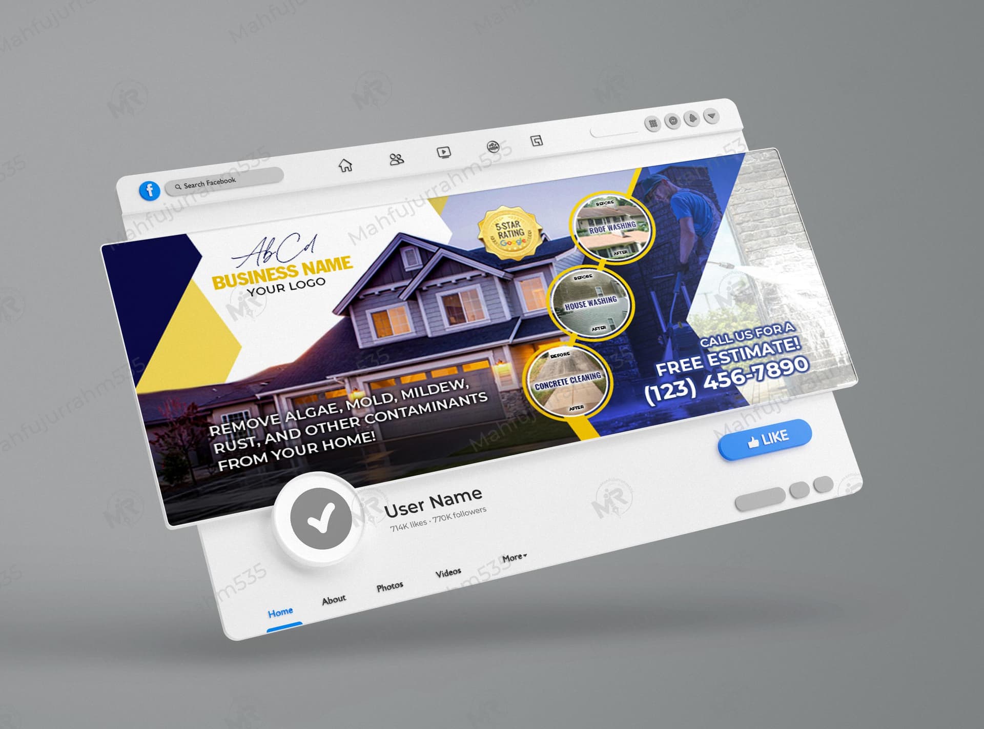 Pressure Washing Services Facebook Cover Design Template for Exterior Cleaning Businesses Pressure Washing Services Facebook Cover Design Template for Exterior Cleaning Businesses..jpg