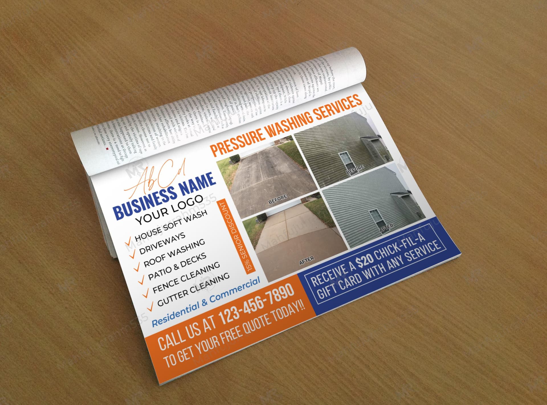 Pressure Washing Services Magazine Ad Design Template for Residential & Commercial Use Pressure Washing Services Magazine Ad Design Template for Residential & Commercial Use.jpg