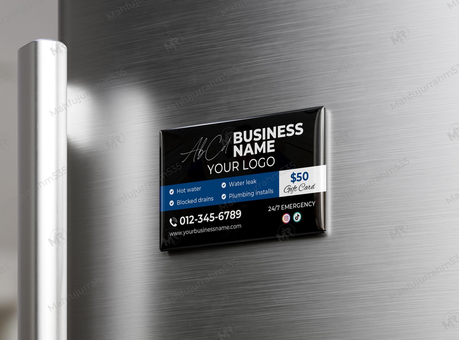 Plumbing Services Emergency Fridge Magnet Design Template – Professional & High-Convertible Template Plumbing Services Emergency Fridge Magnet Design Template â Professional & High-Convertible Template.jpg