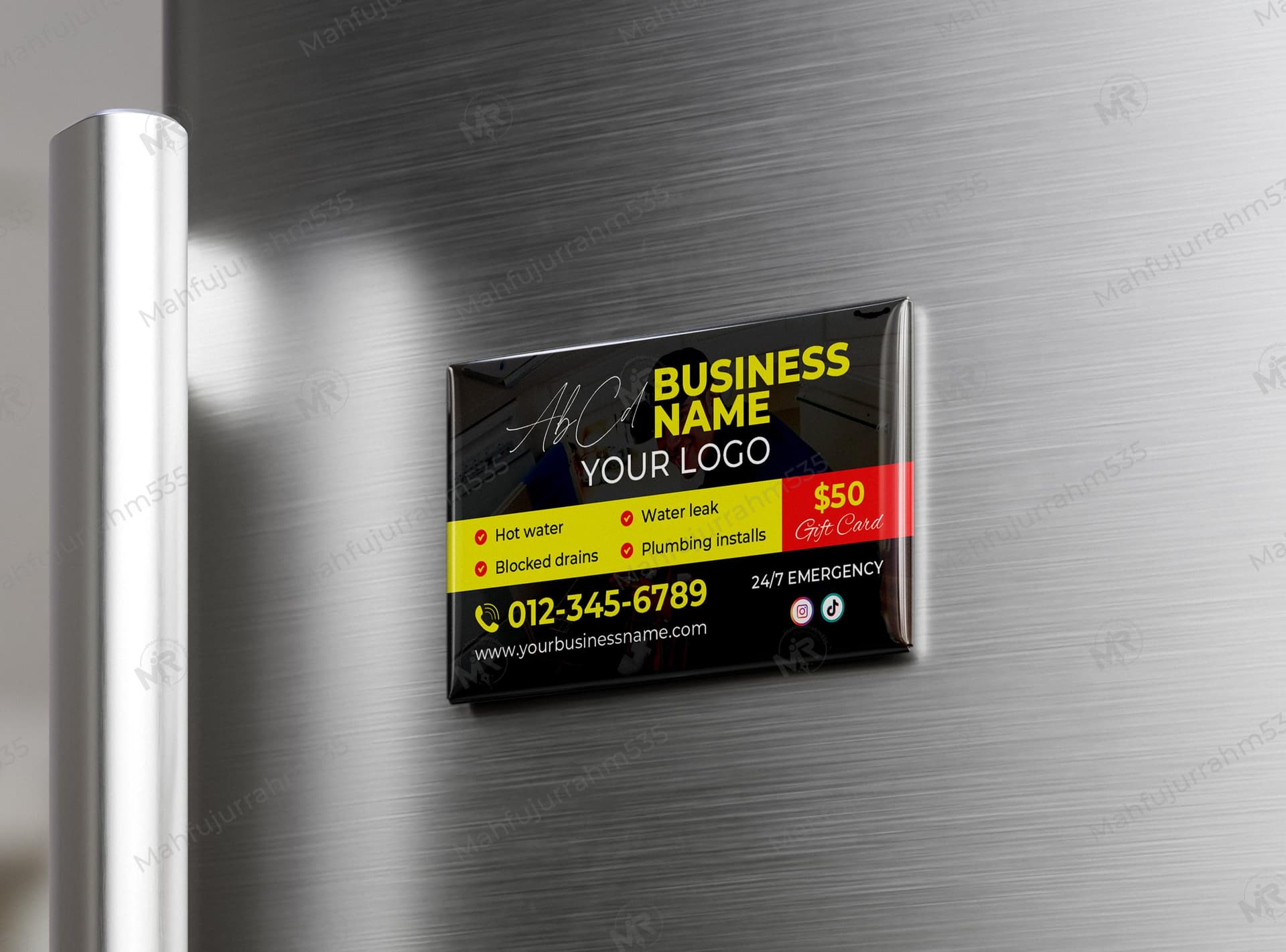 Plumbing Services Fridge Magnet Design – Professional Emergency Contact Template Plumbing Services Fridge Magnet Design â Professional Emergency Contact Template 2.jpg